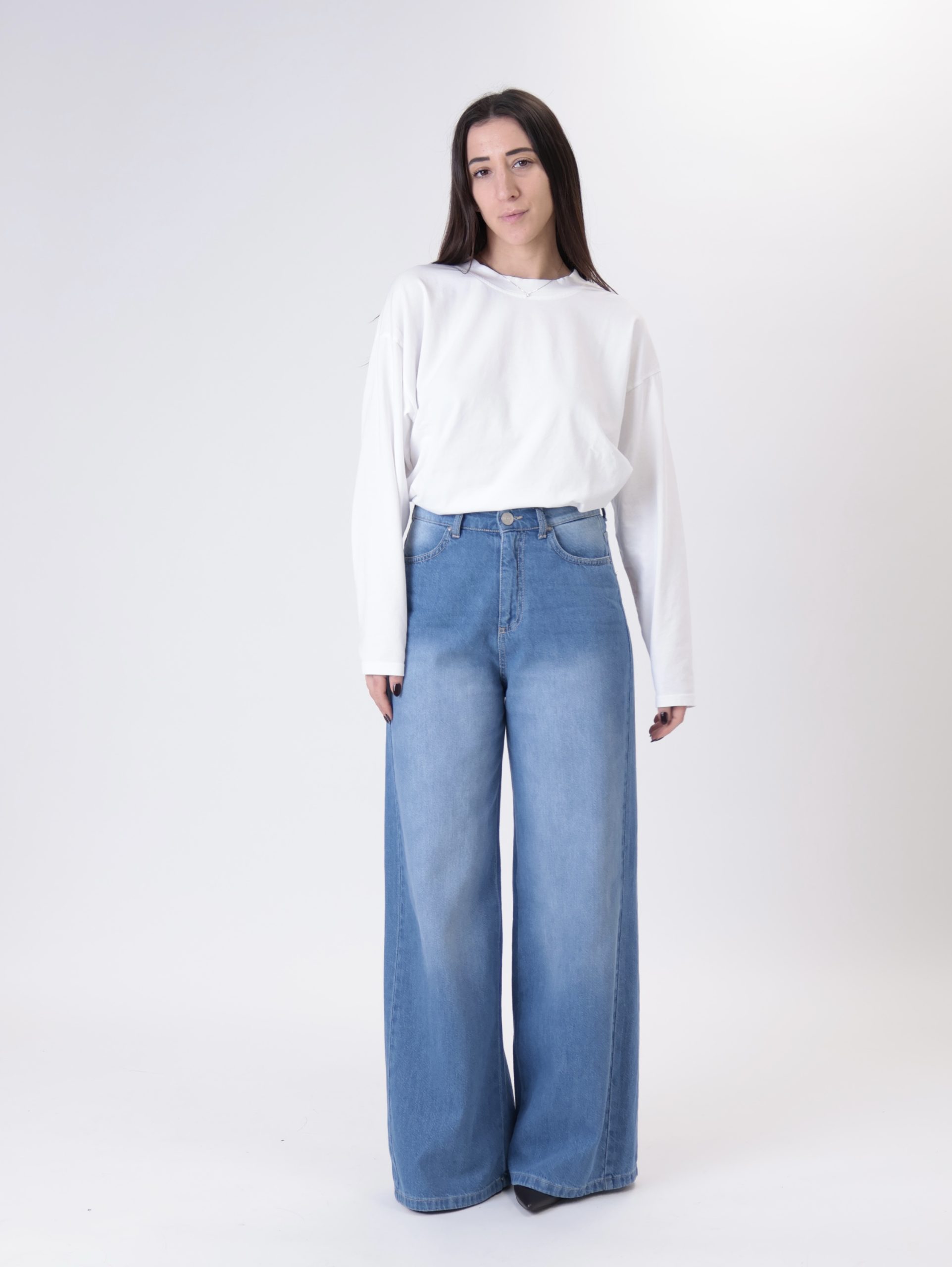 Jeans tasche camoscio