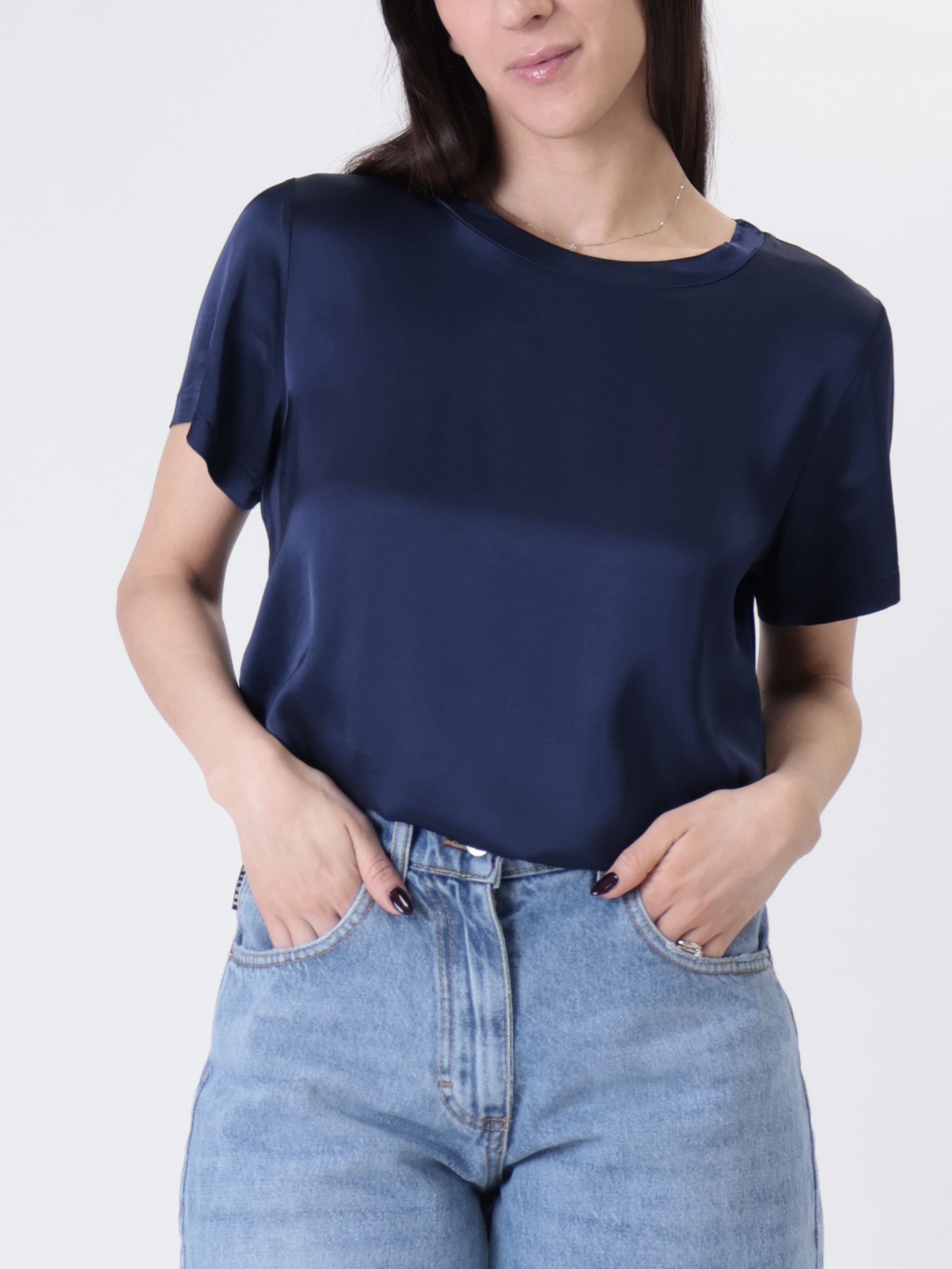 T-shirt viscosa blu