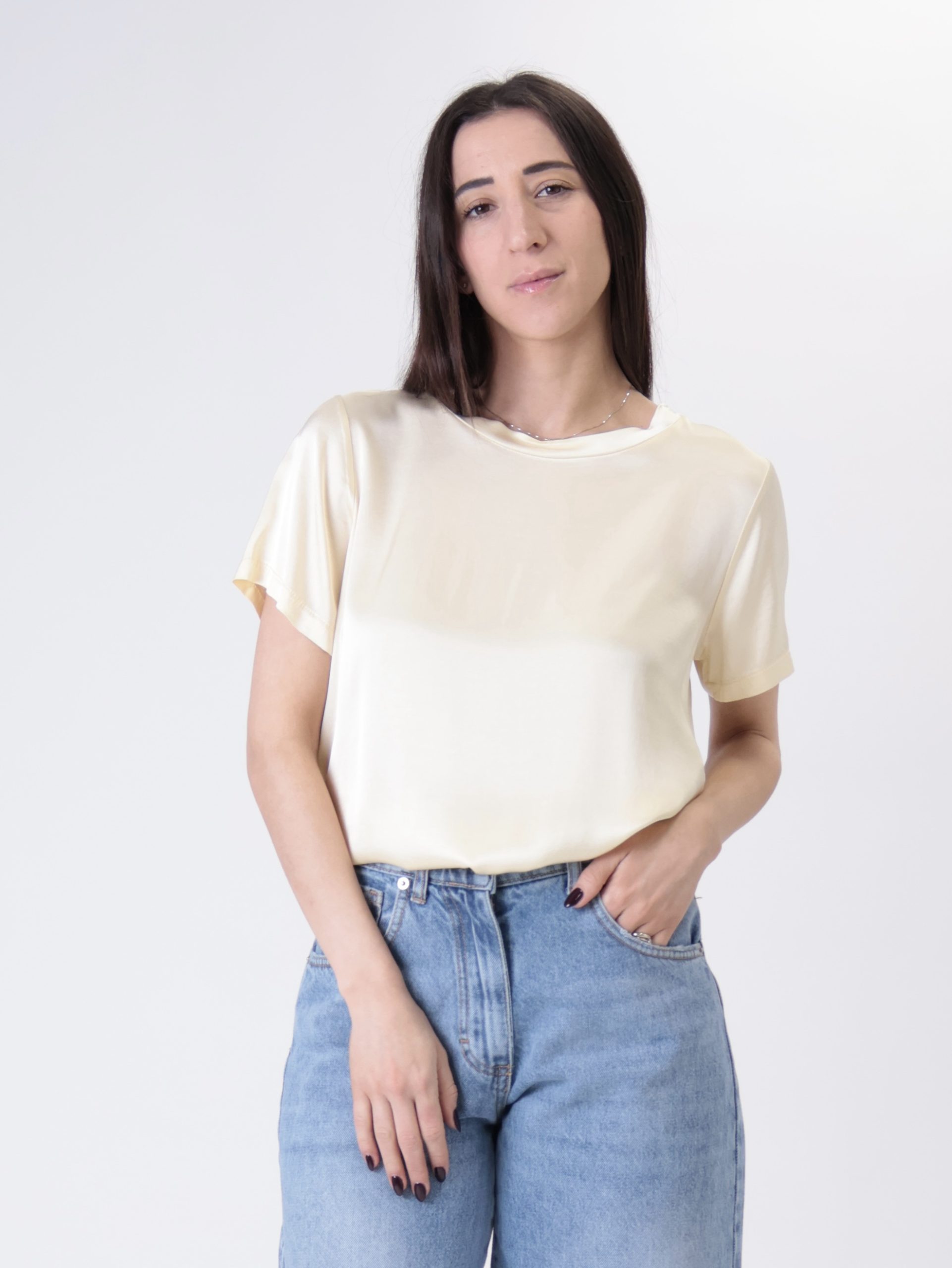 T-shirt viscosa giallo