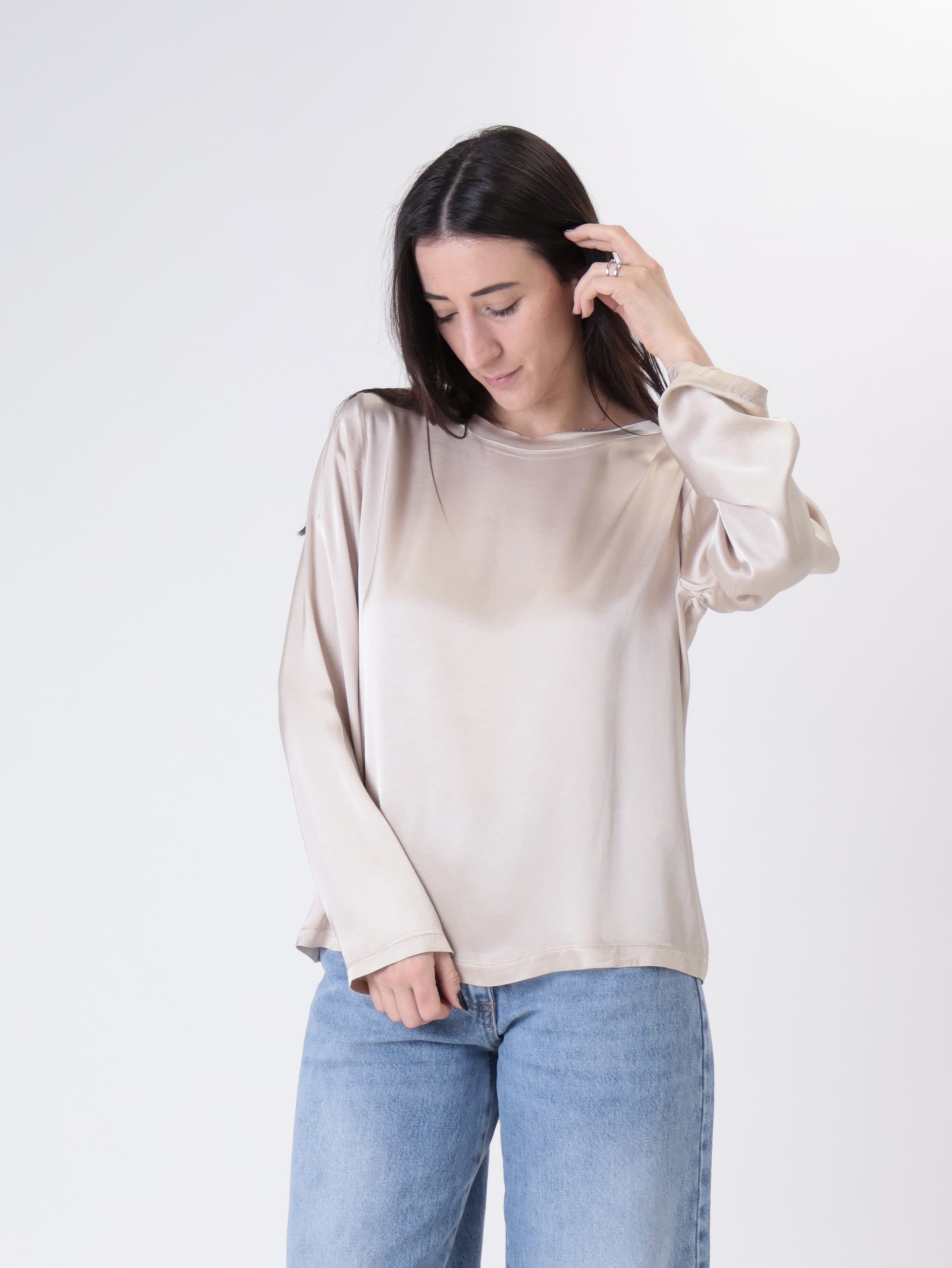 T-shirt m/lunga viscosa avena