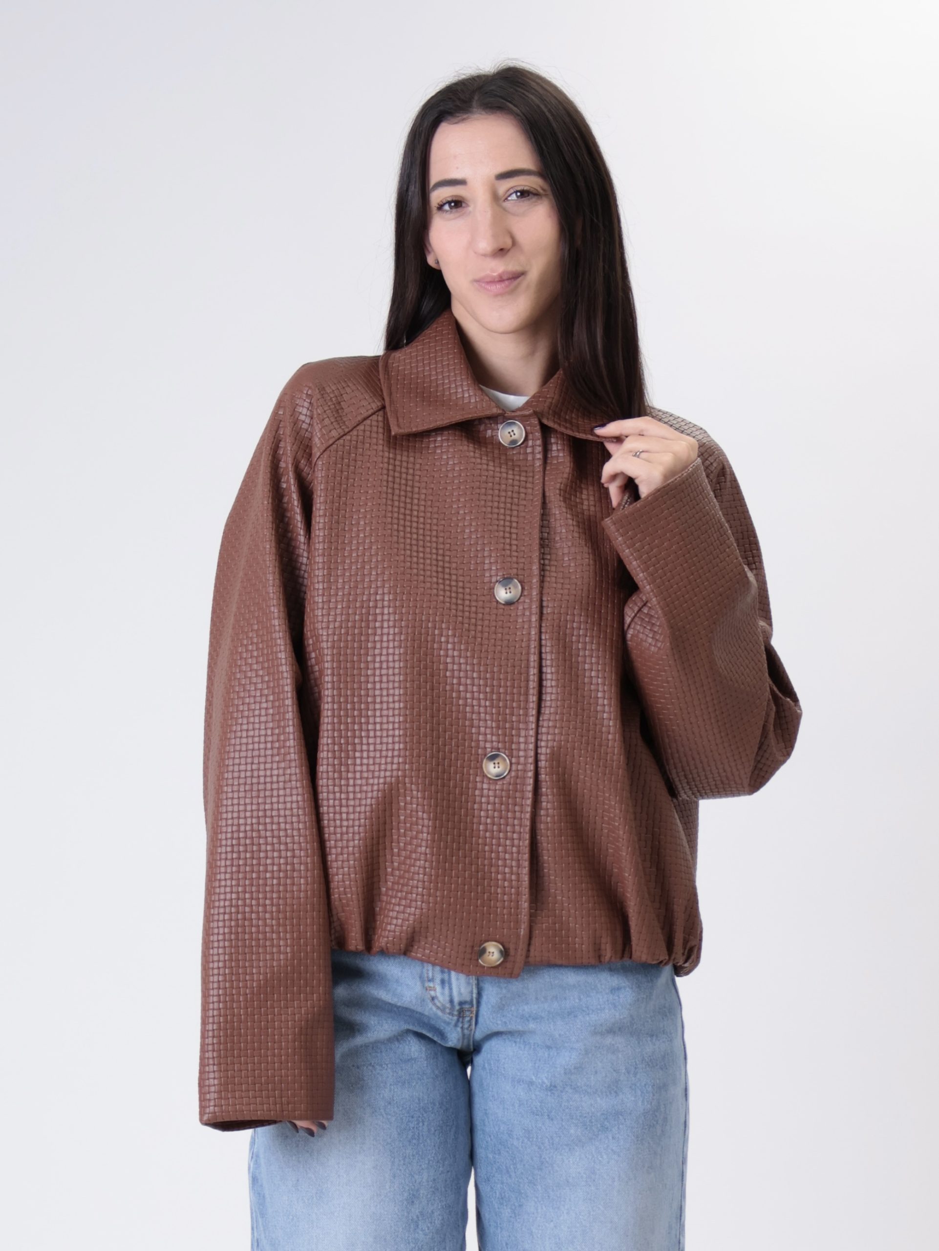 Bomber intreccio bruciato