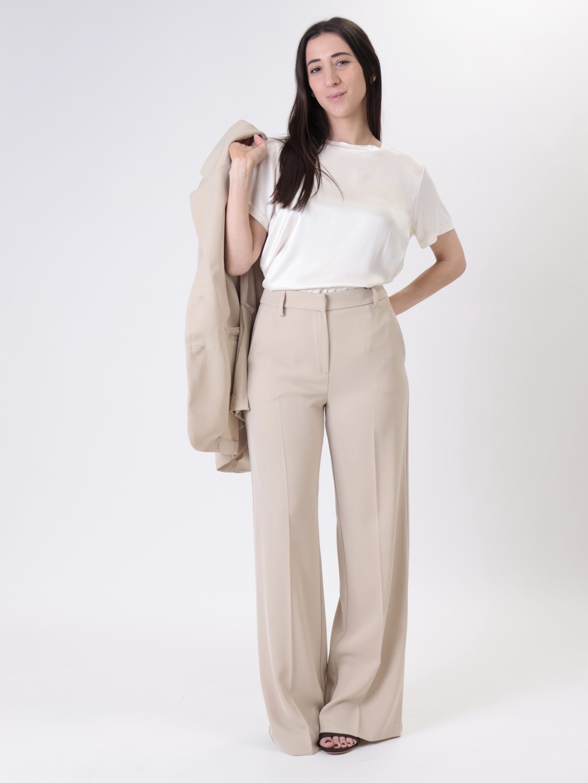 Pantalone palazzo giorgia beige