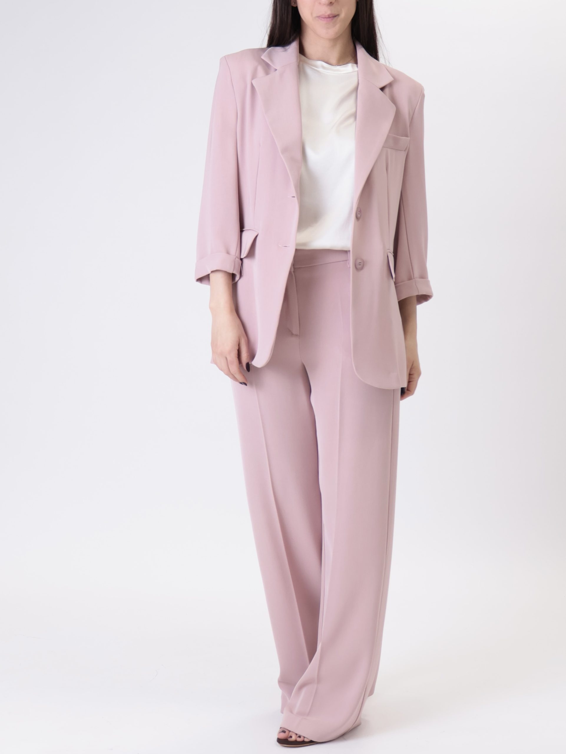 Pantalone palazzo giorgia rosa