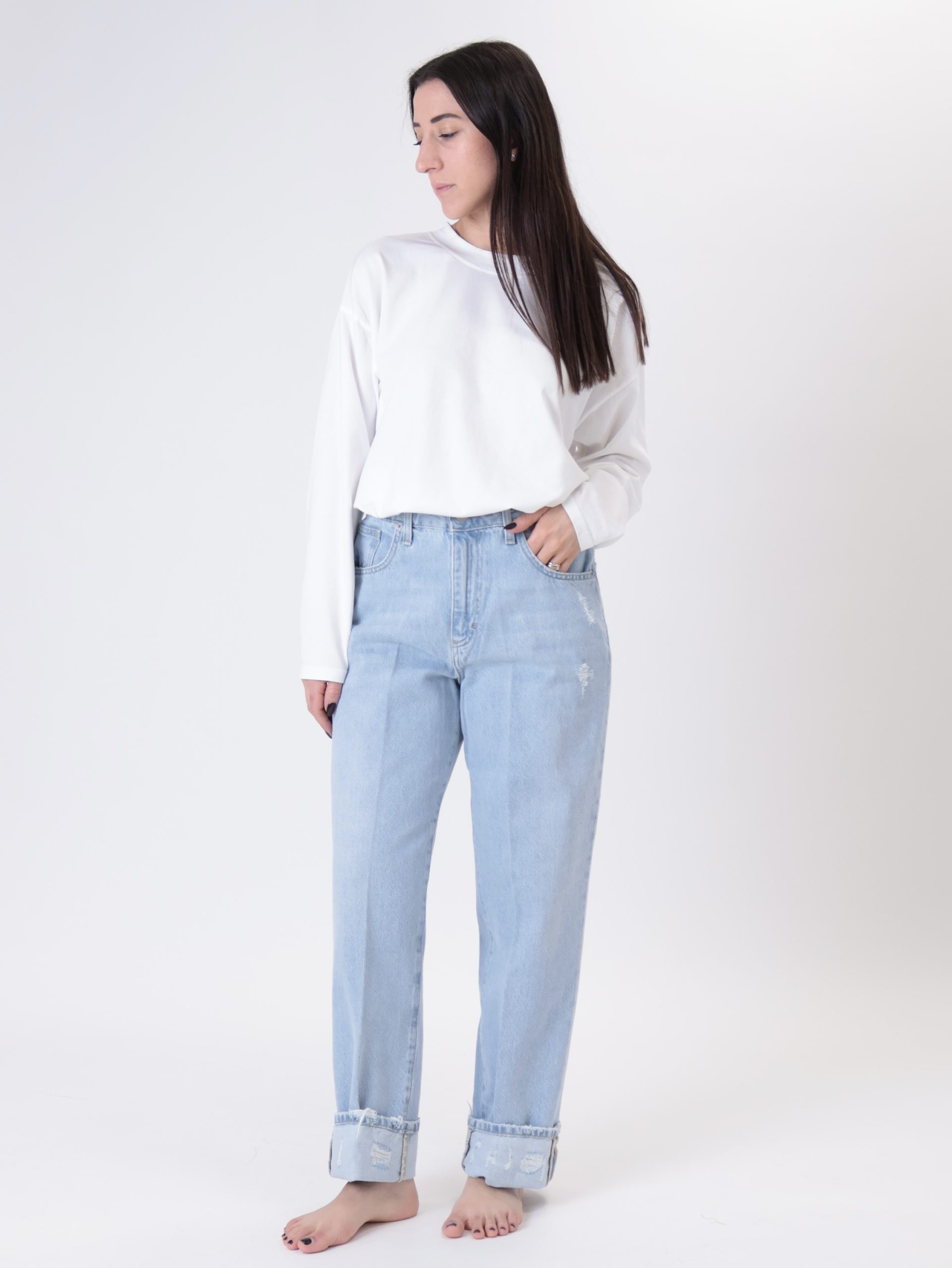Jeans mandy rotture denim chiaro