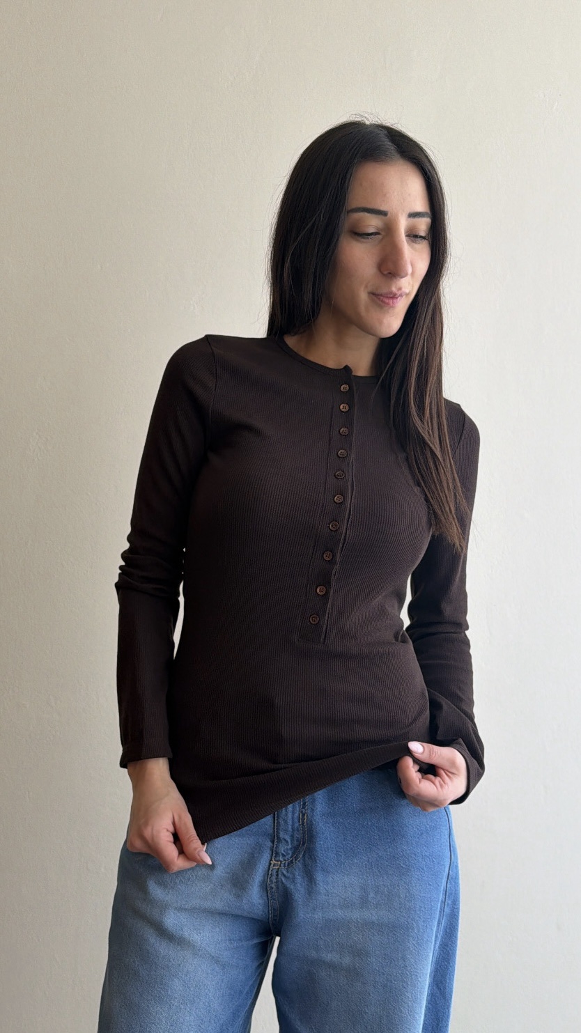 Maglia serafino moro