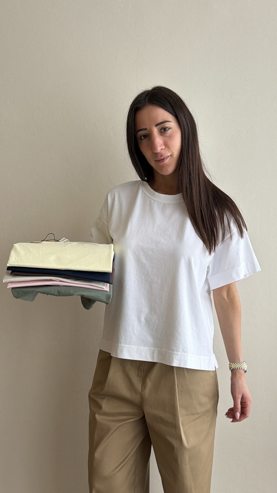 T-shirt basic m/corta (colori all'interno) (bianco preordine 20/04)