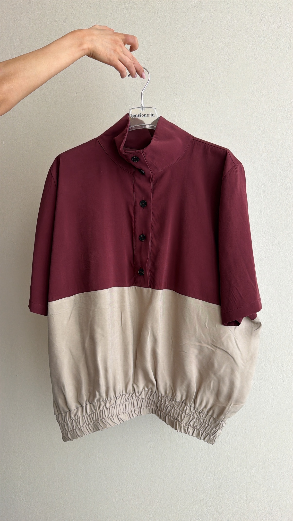 Blusa Lory m/m vino/deserto