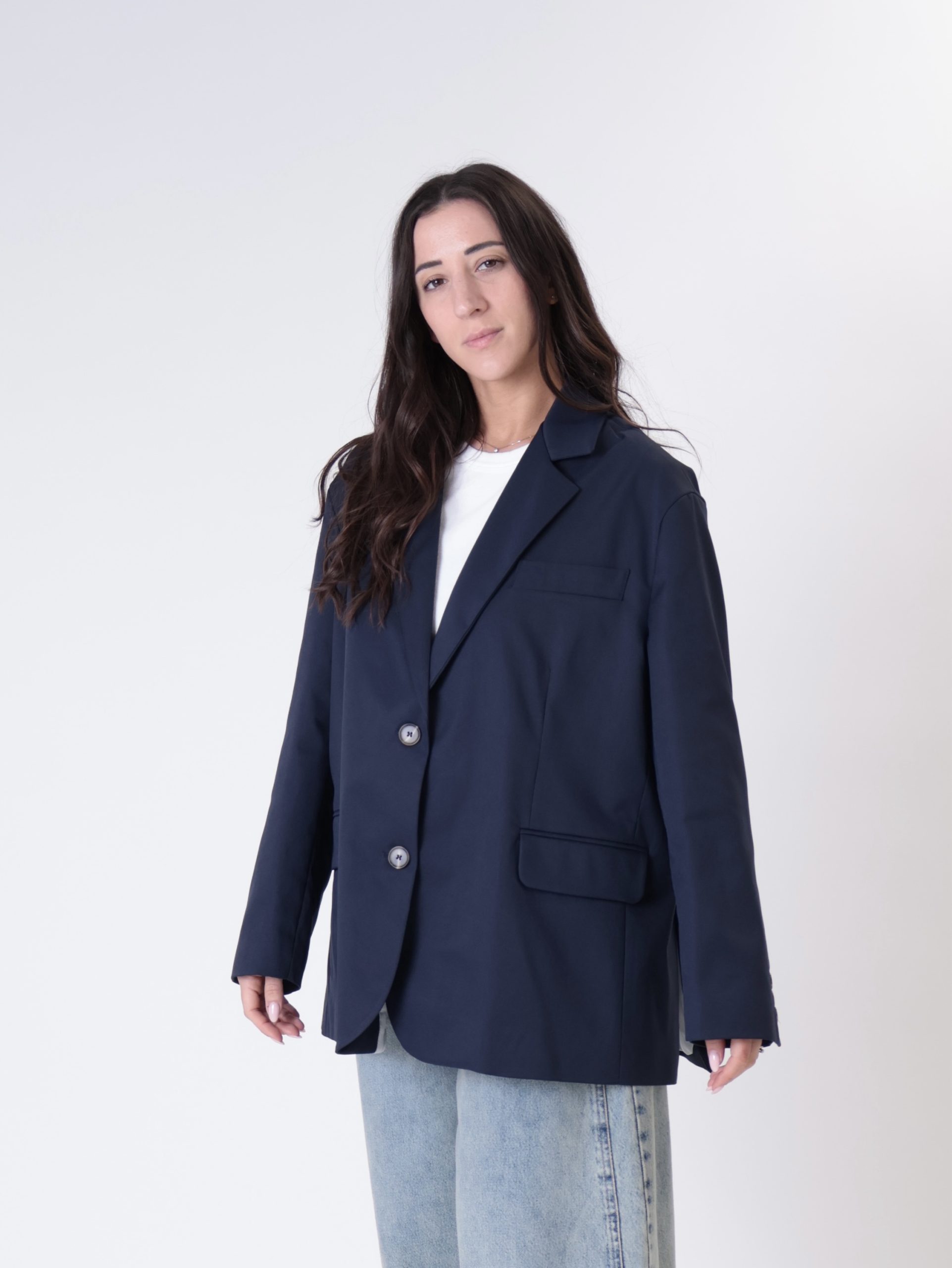 Blazer over monopetto blu