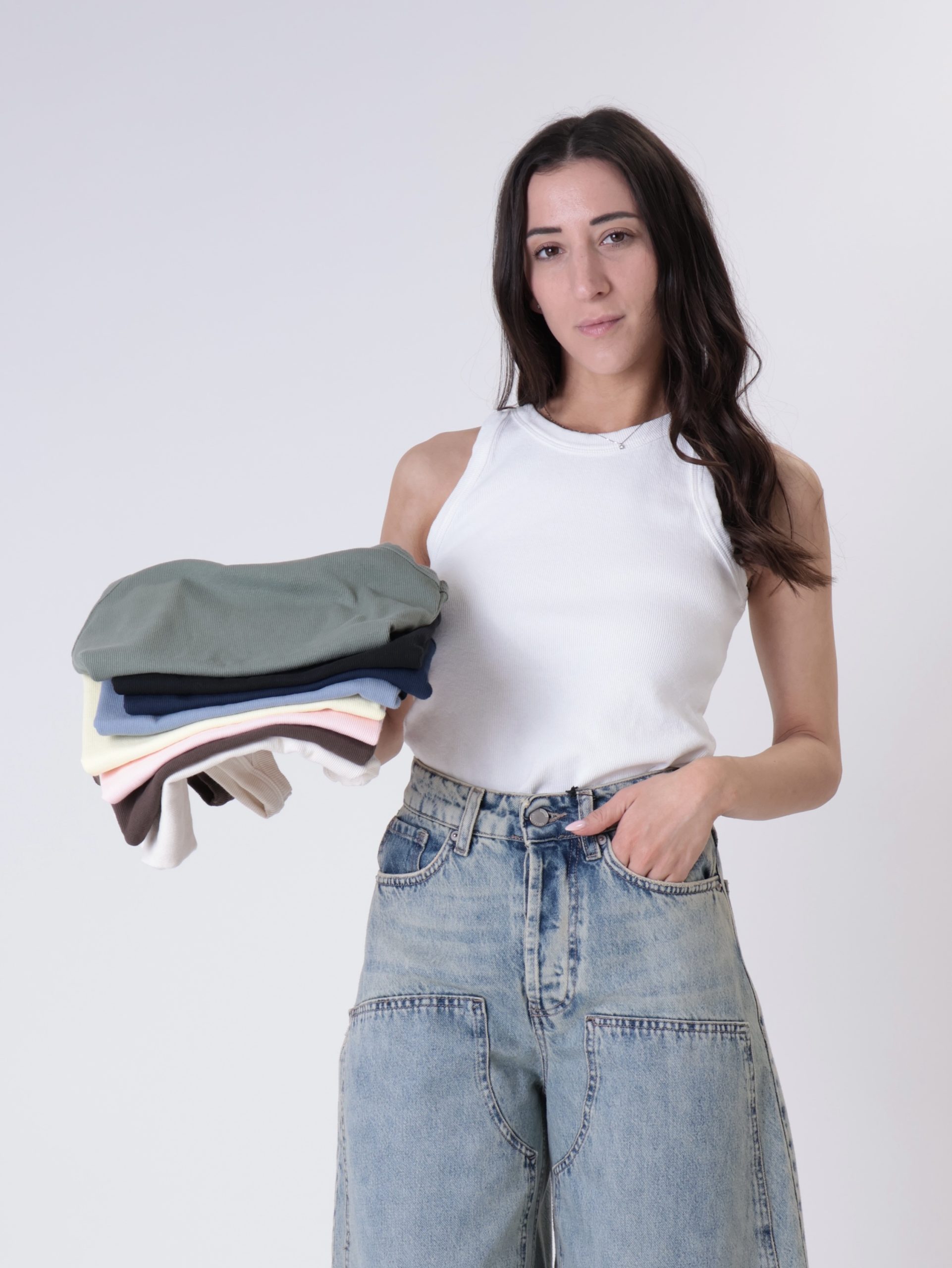 Canotta costina scollo americana (colori all'interno) PREORDINE 15/04