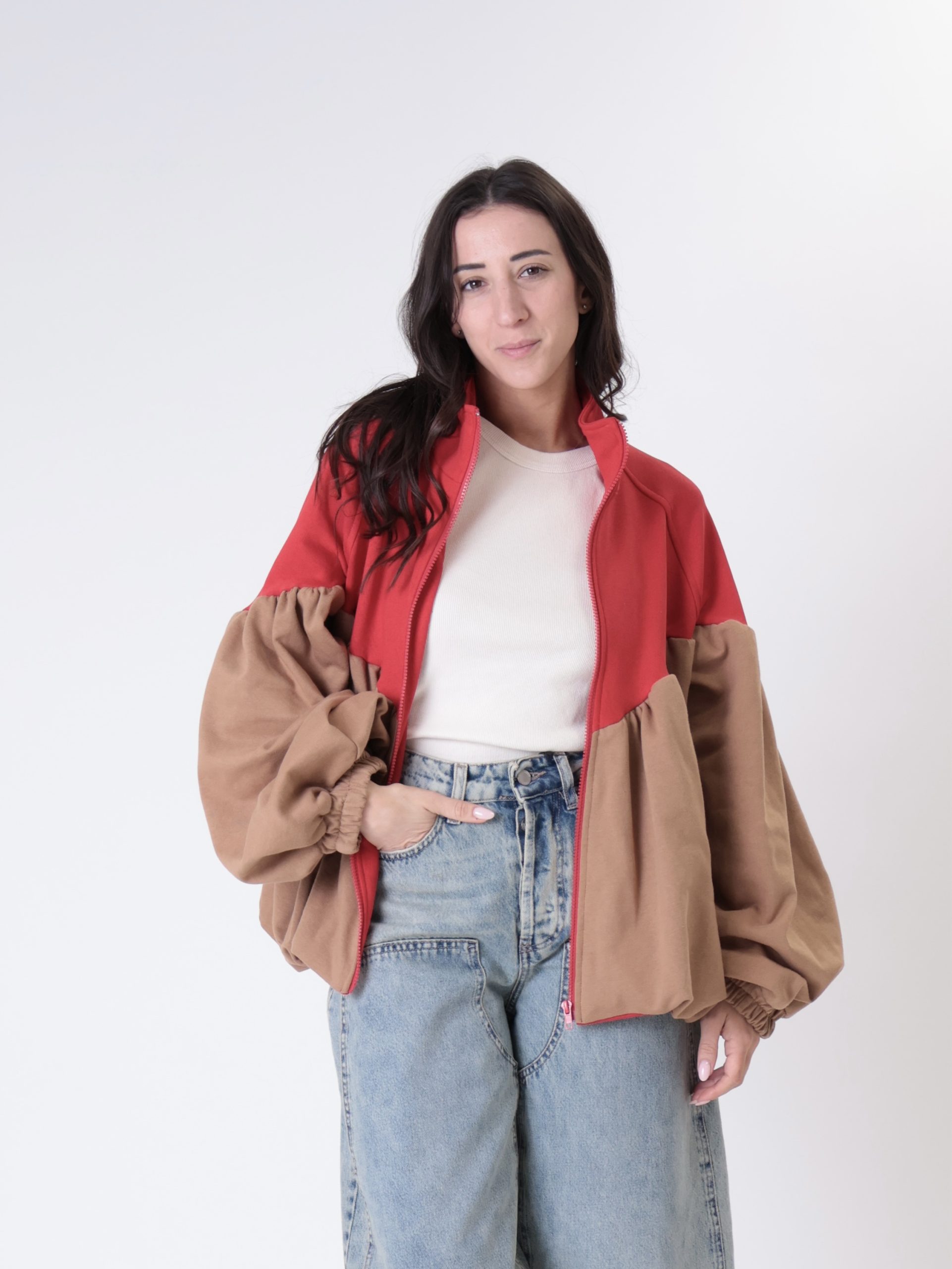 Felpa Ludo rosso/cuoio PREORDINE 13/04