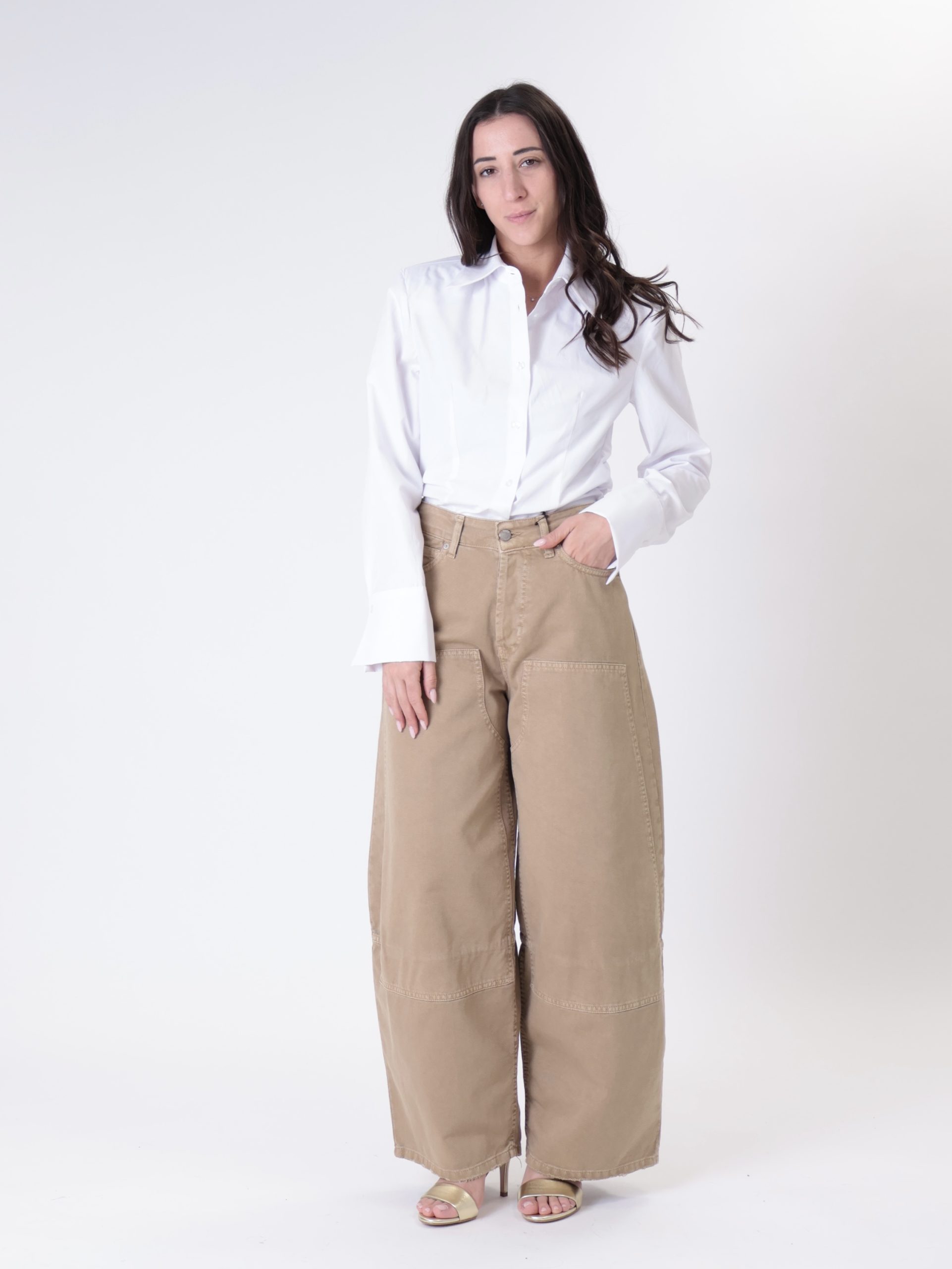 Jeans western denim sabbia