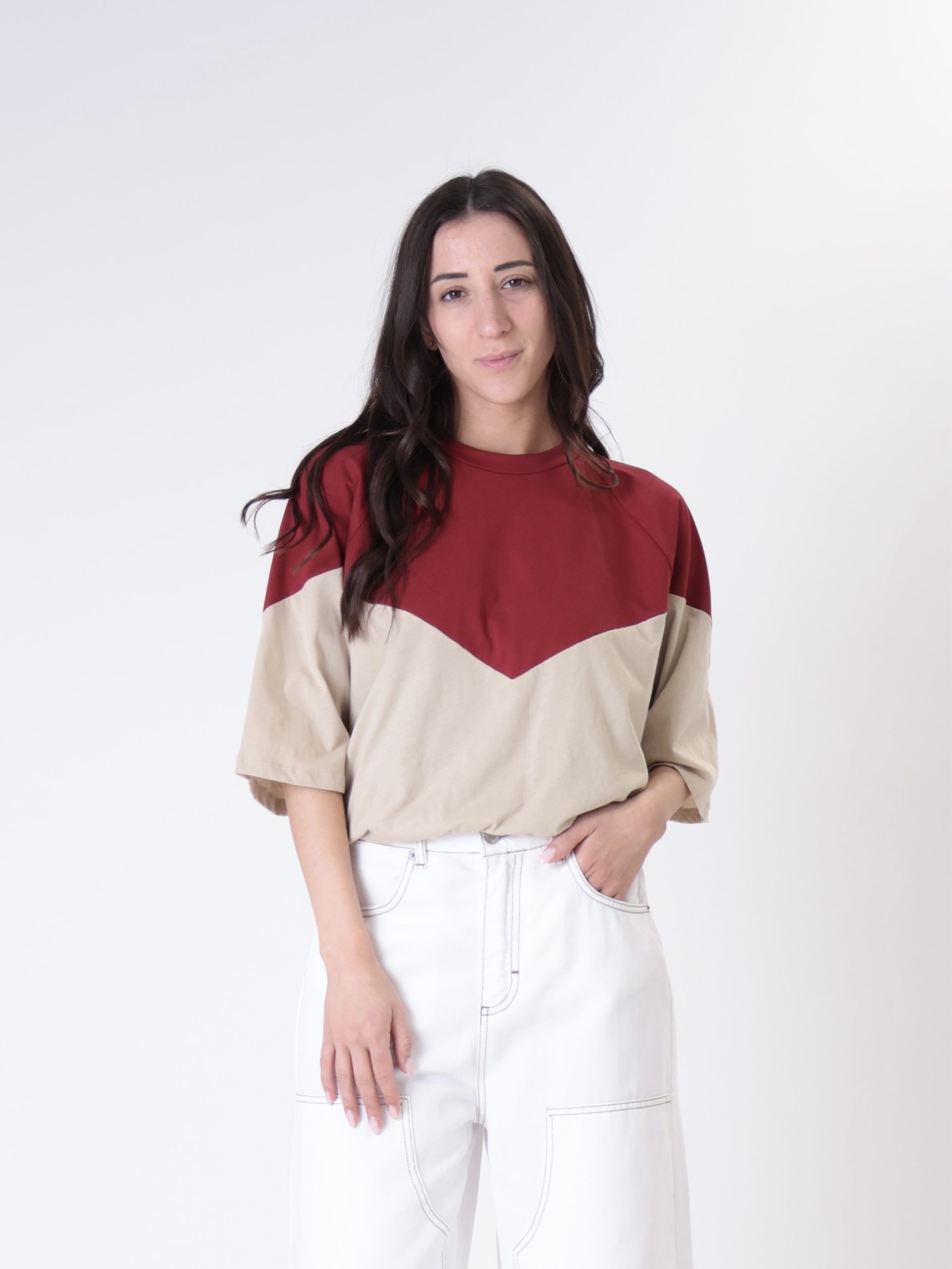 T-shirt Lory rosso/sabbia PREORDINE 13/04