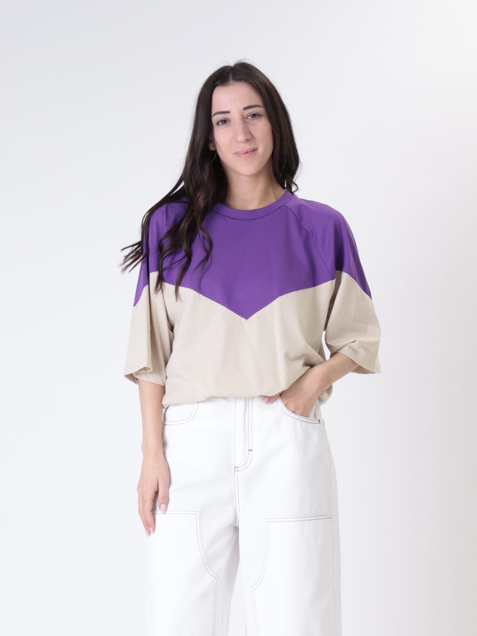 T-shirt Lory viola/sabbia PREORDINE 10/04