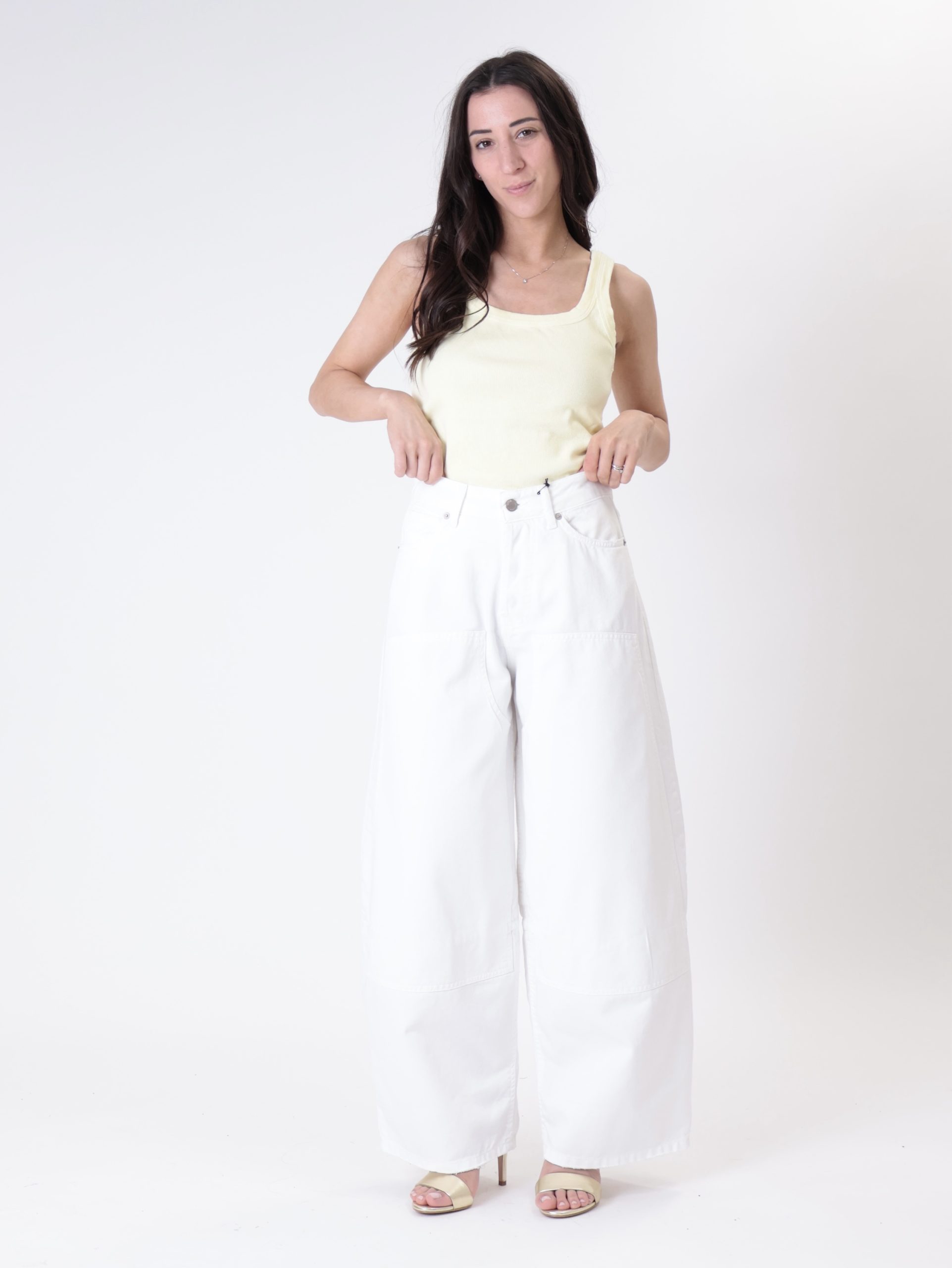 Jeans western denim bianco
