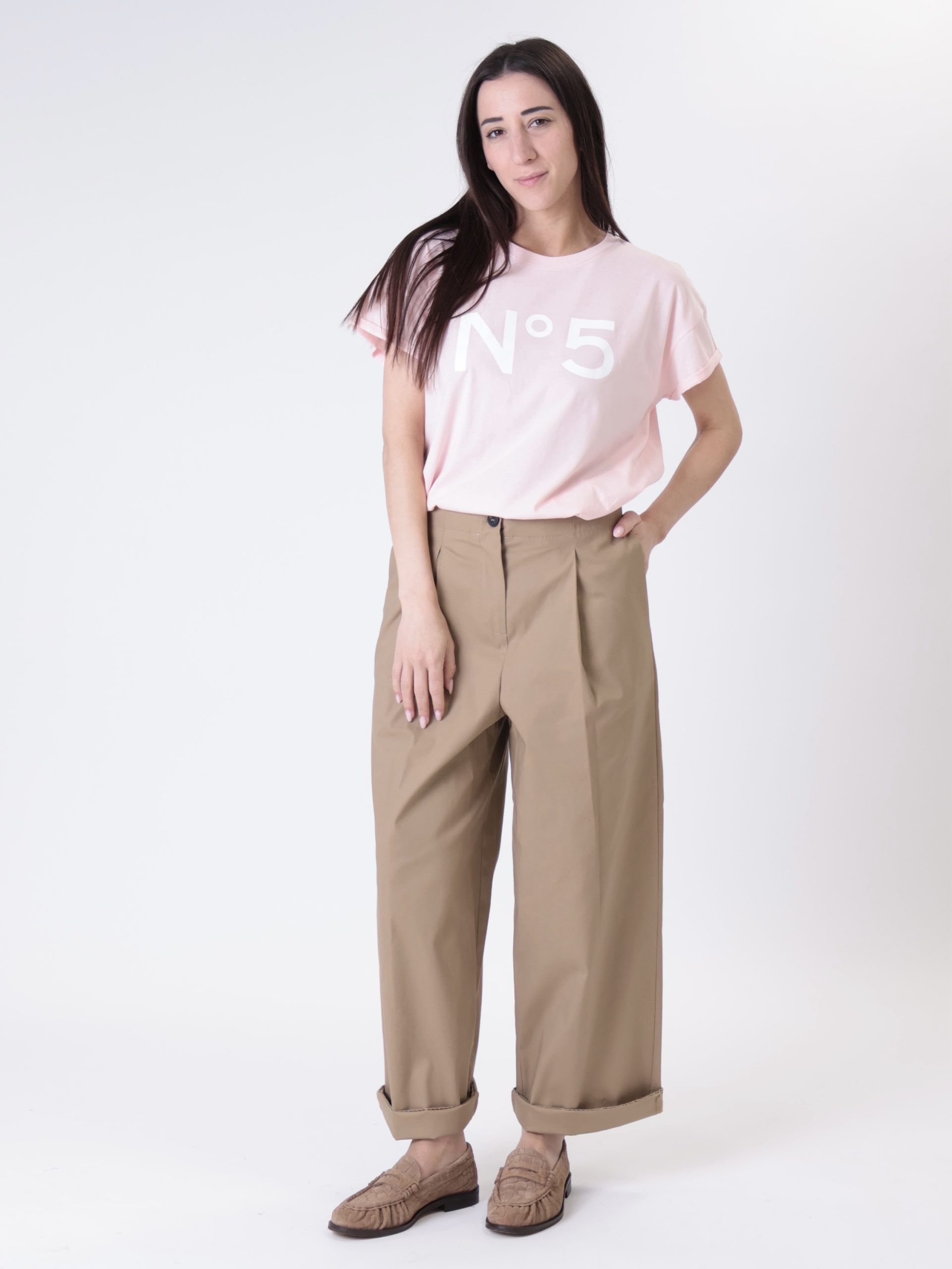 Pantalone Lady pinces beige