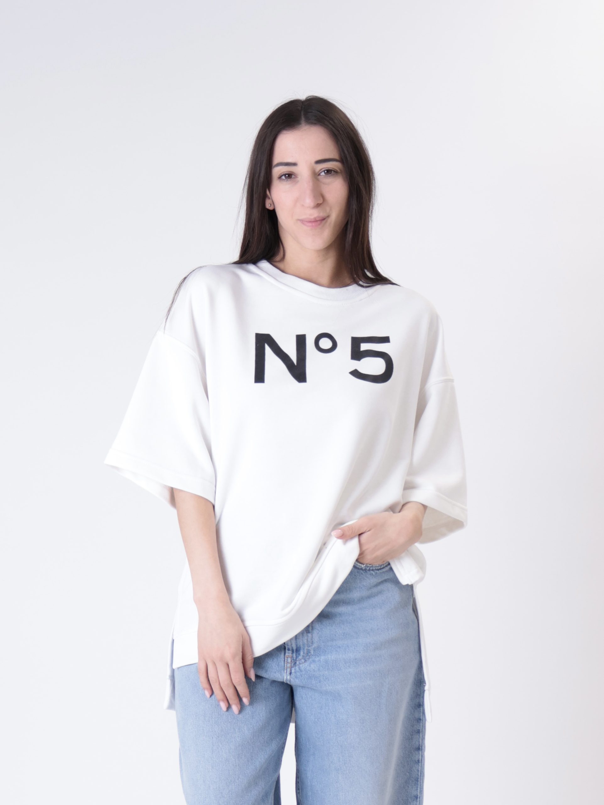 Felpa N°5 bianco