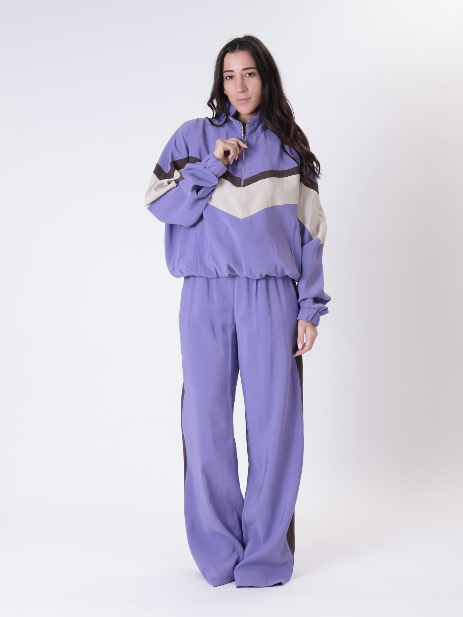 Maglia Zante zip viola