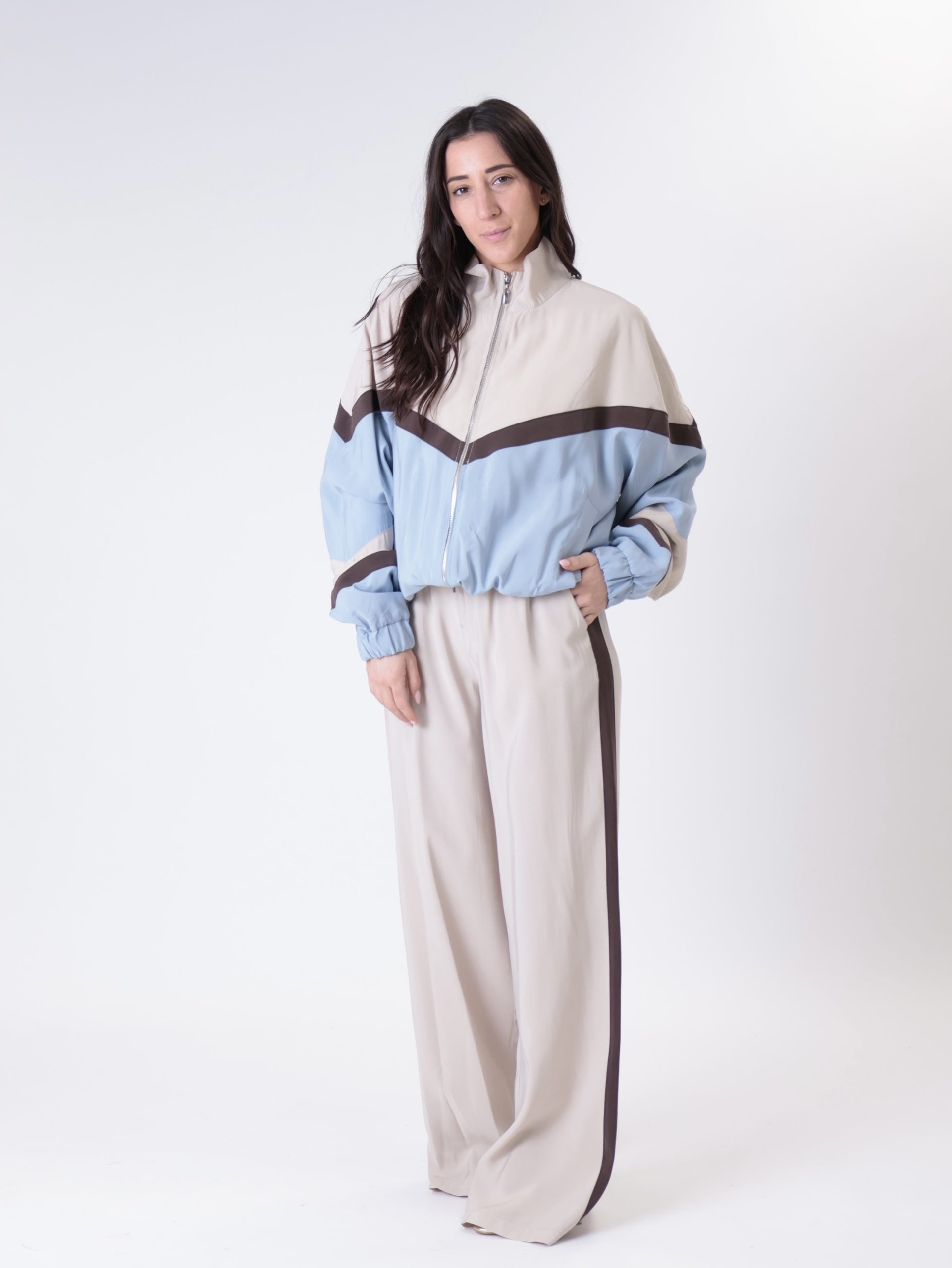 Bomber Zante zip celeste