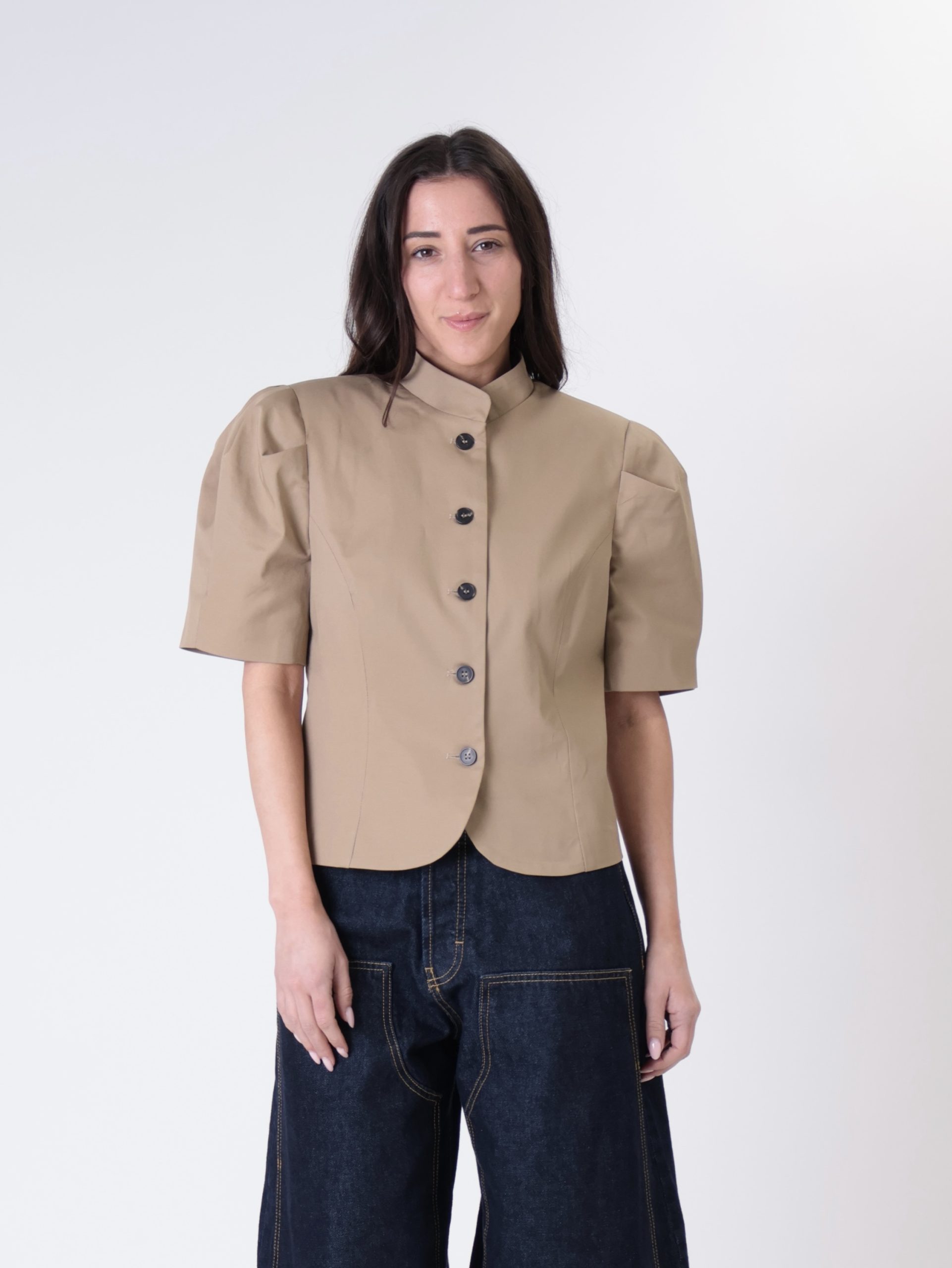 Giacca lady sbuffo beige