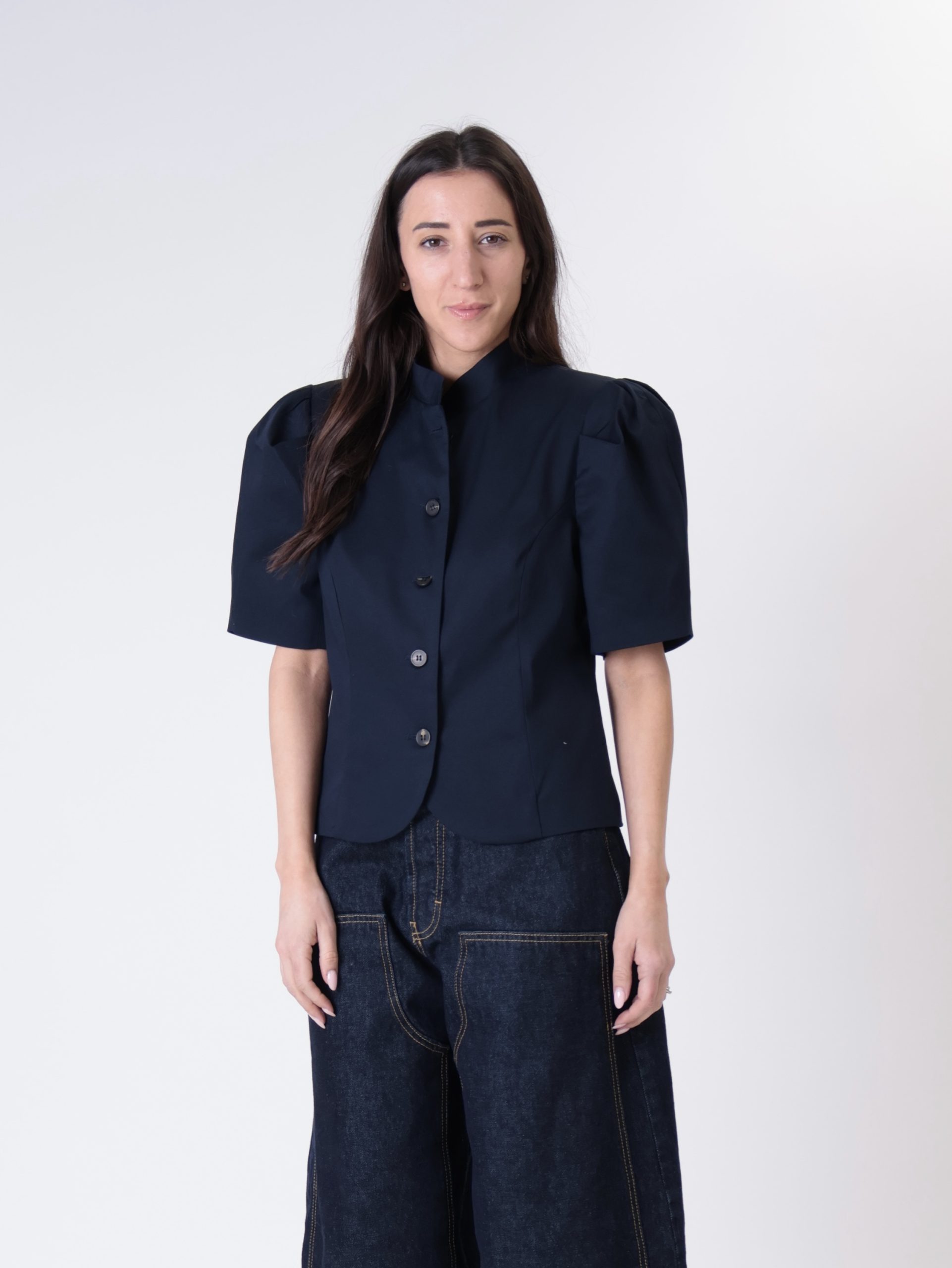 Giacca lady sbuffo blu