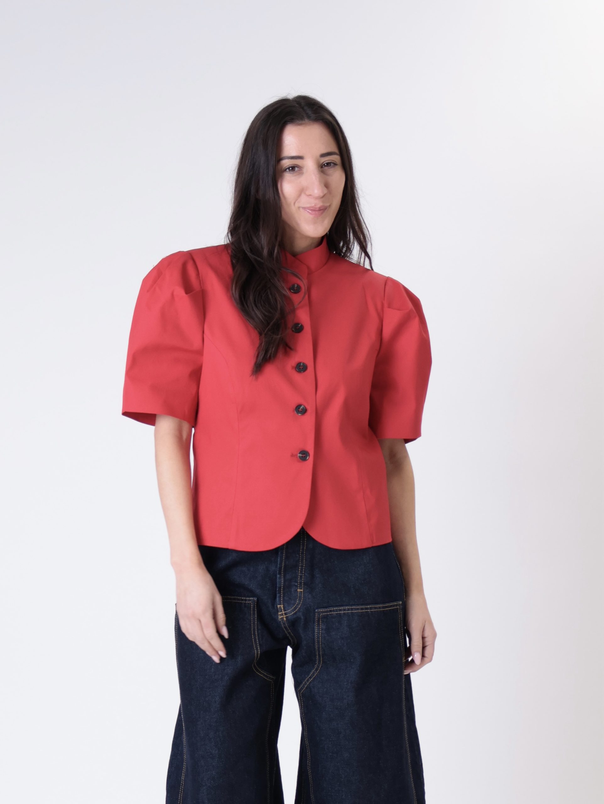 Giacca lady sbuffo rosso