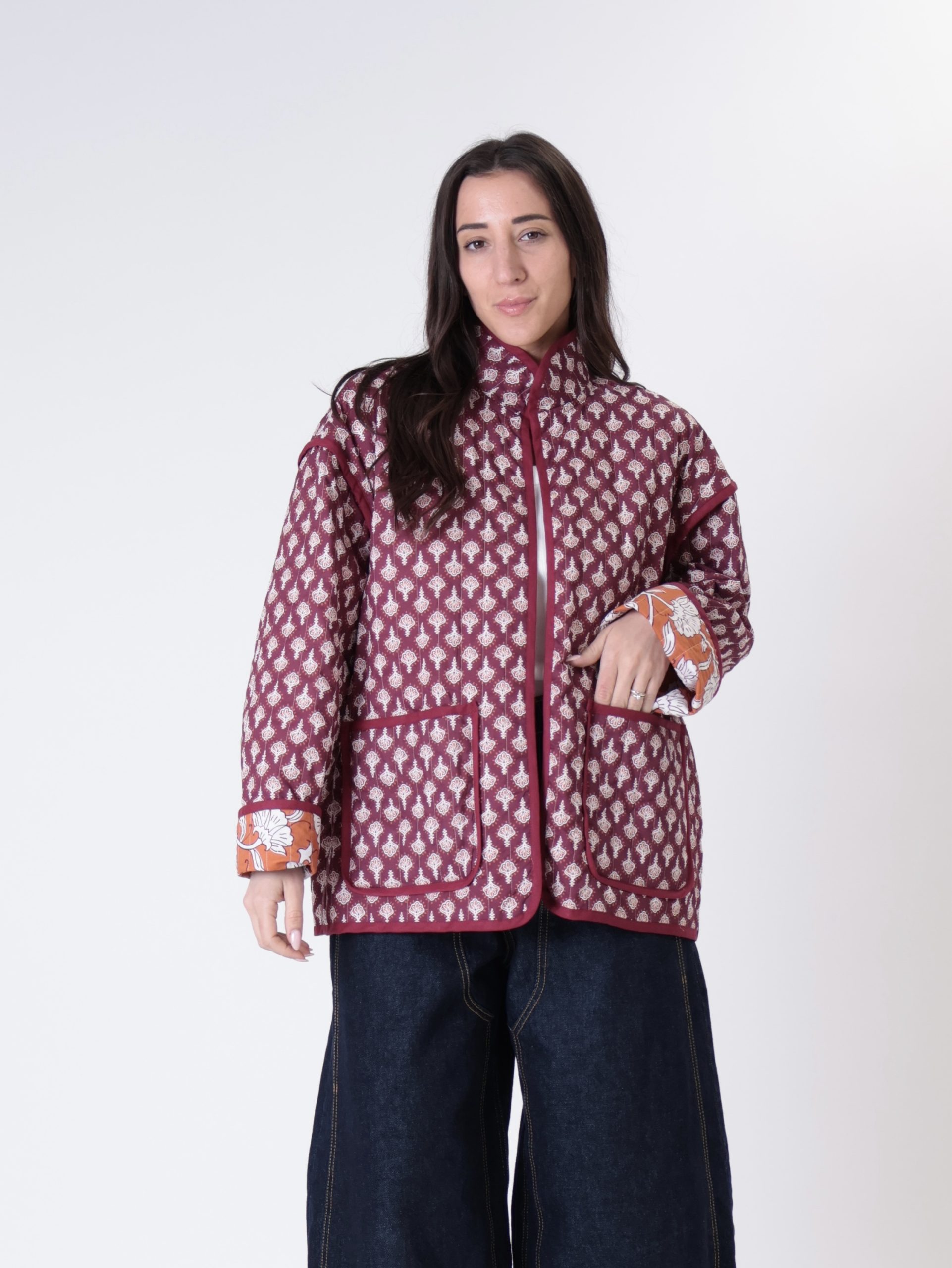 Trapuntino fantasia bordeaux