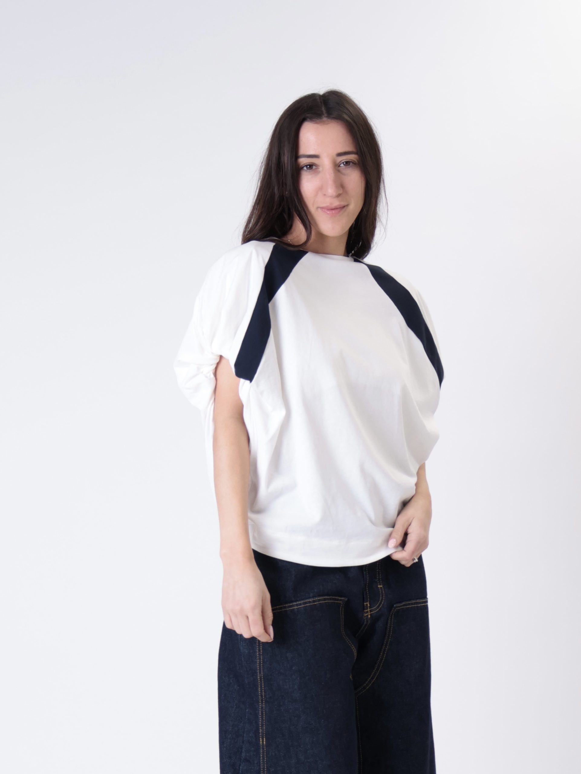 T-shirt Sere panna/blu