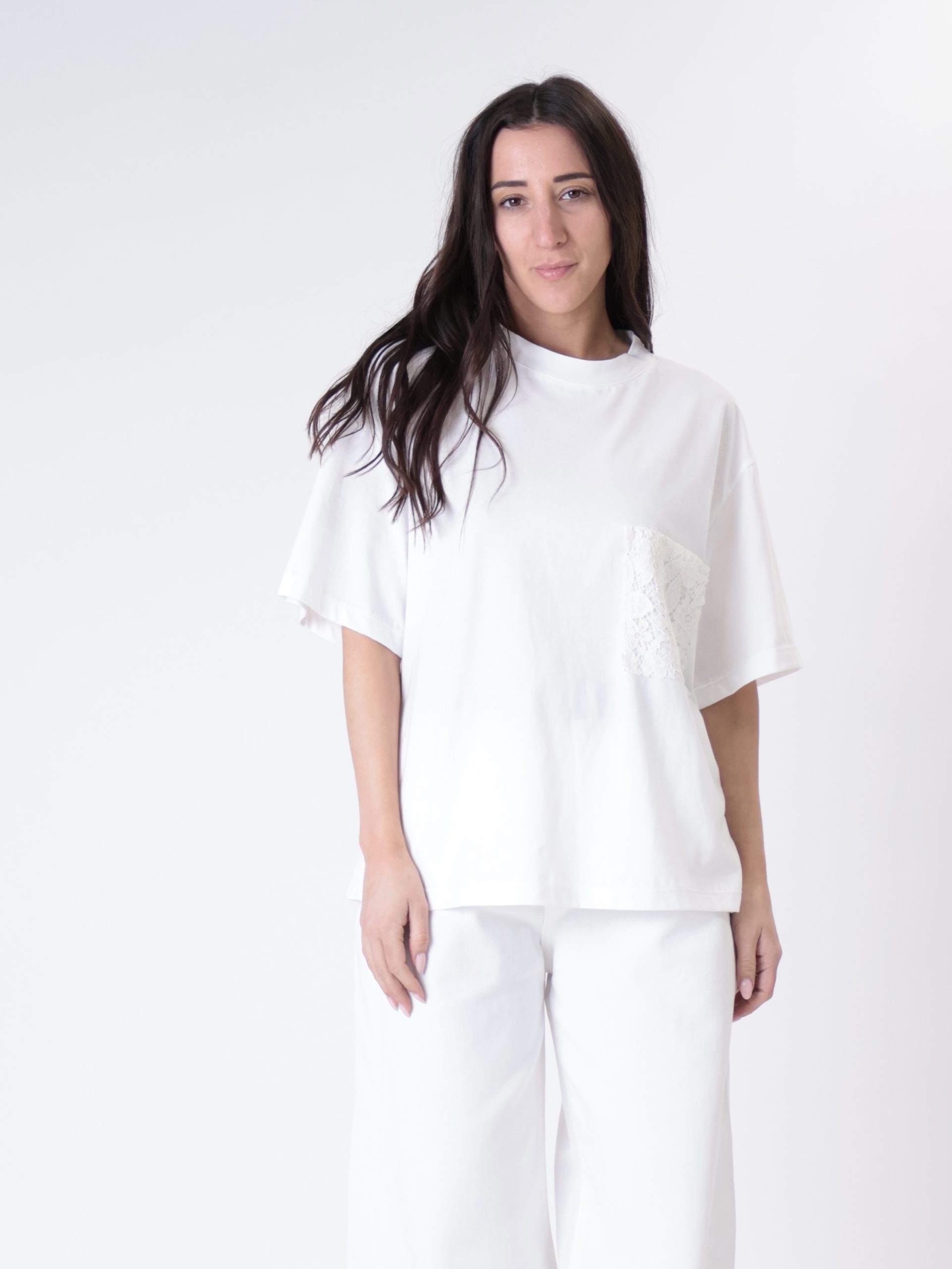 T-shirt tasca pizzo bianca PREORDINE 20/04