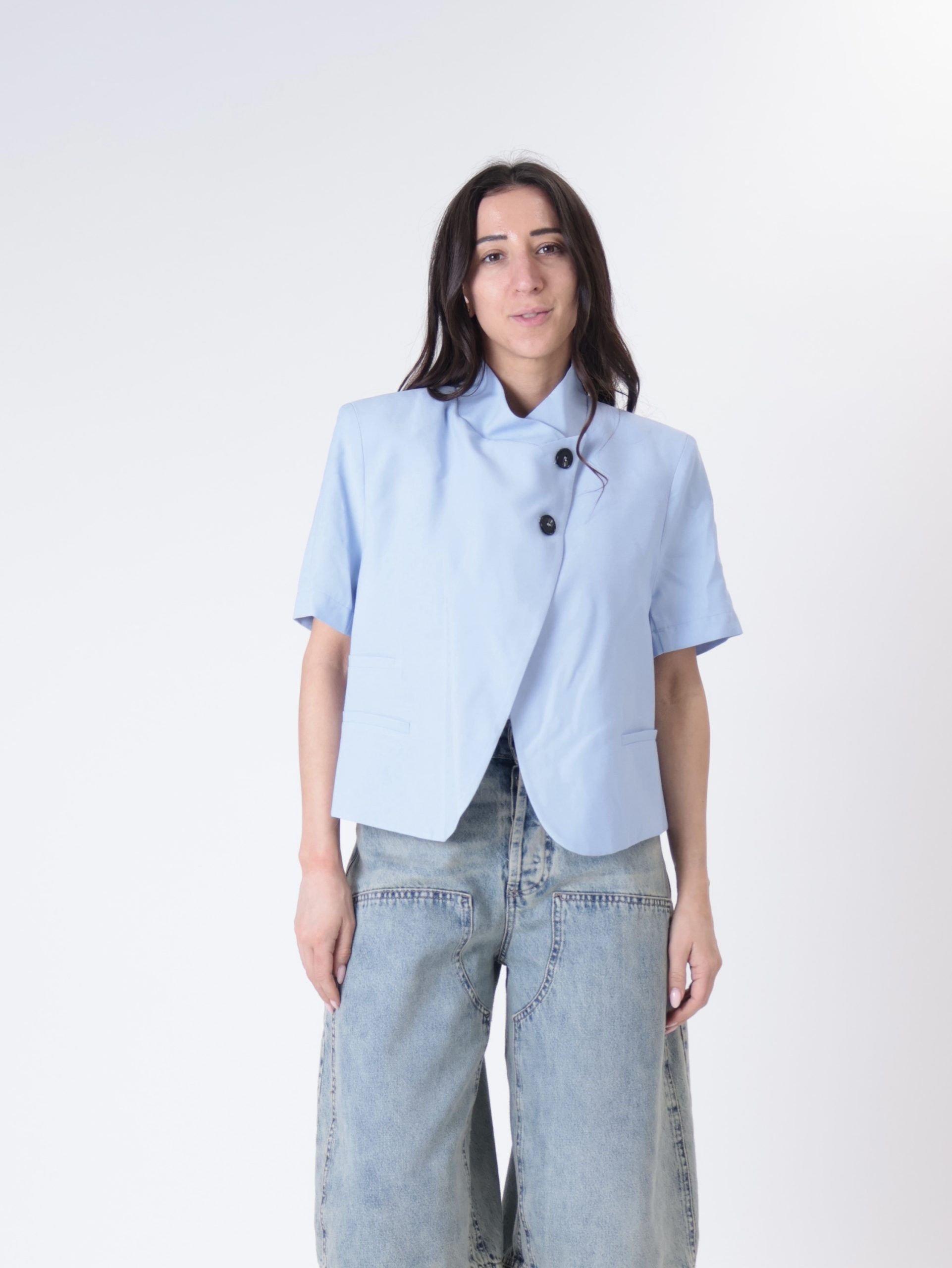 Giacca coreana m/m celeste