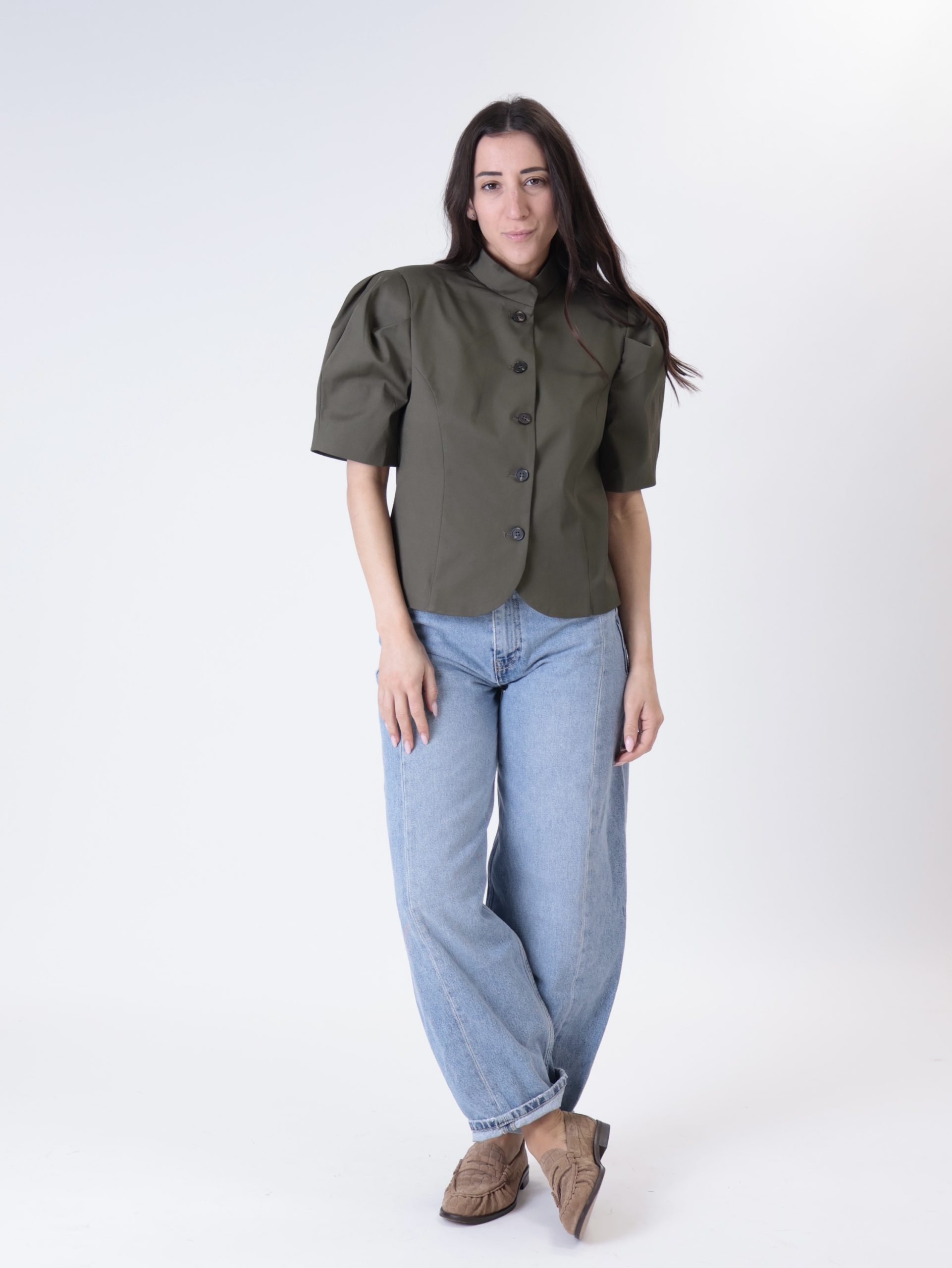 Giacca lady sbuffo militare