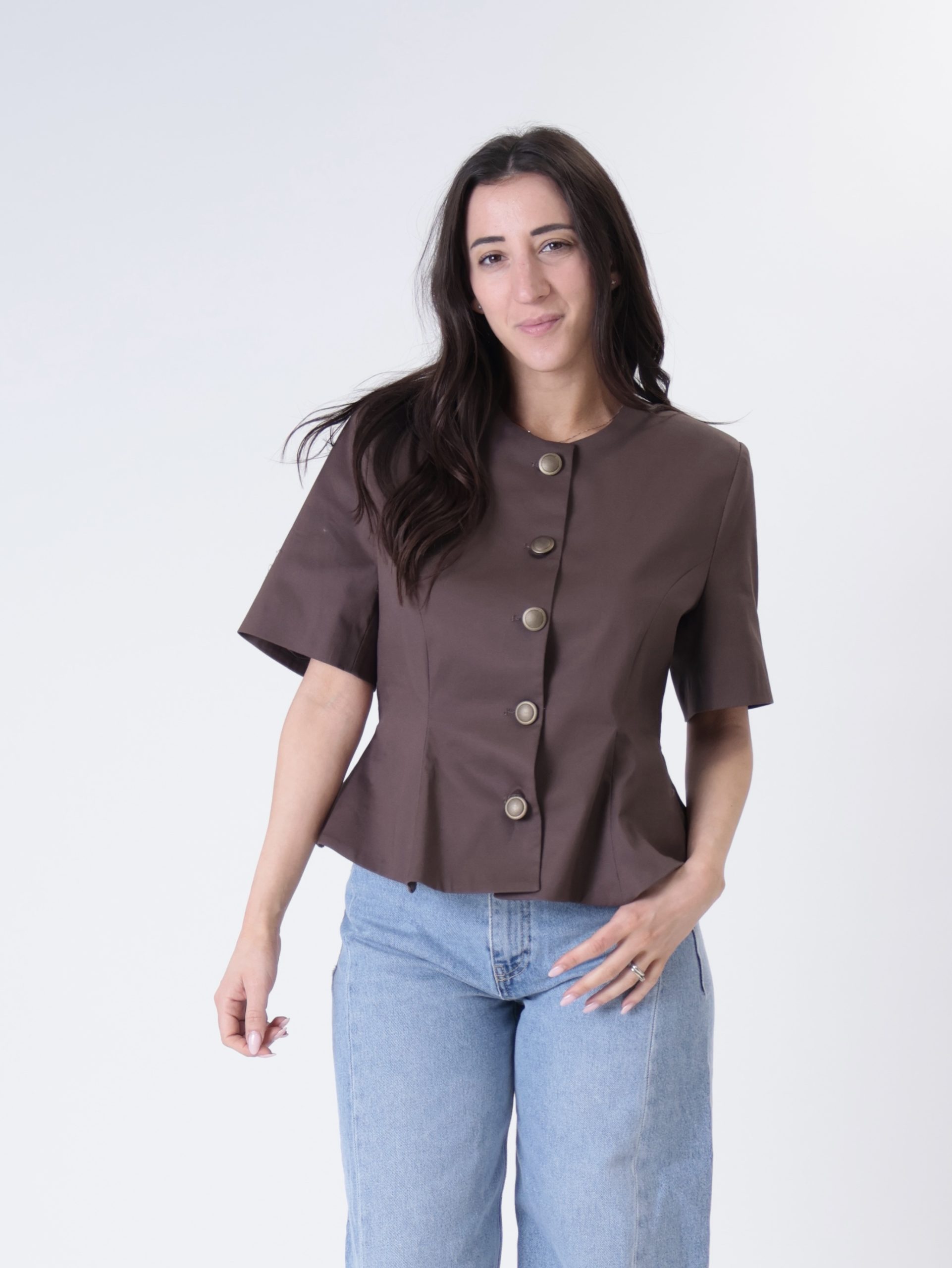 Giacca lady m/m moro