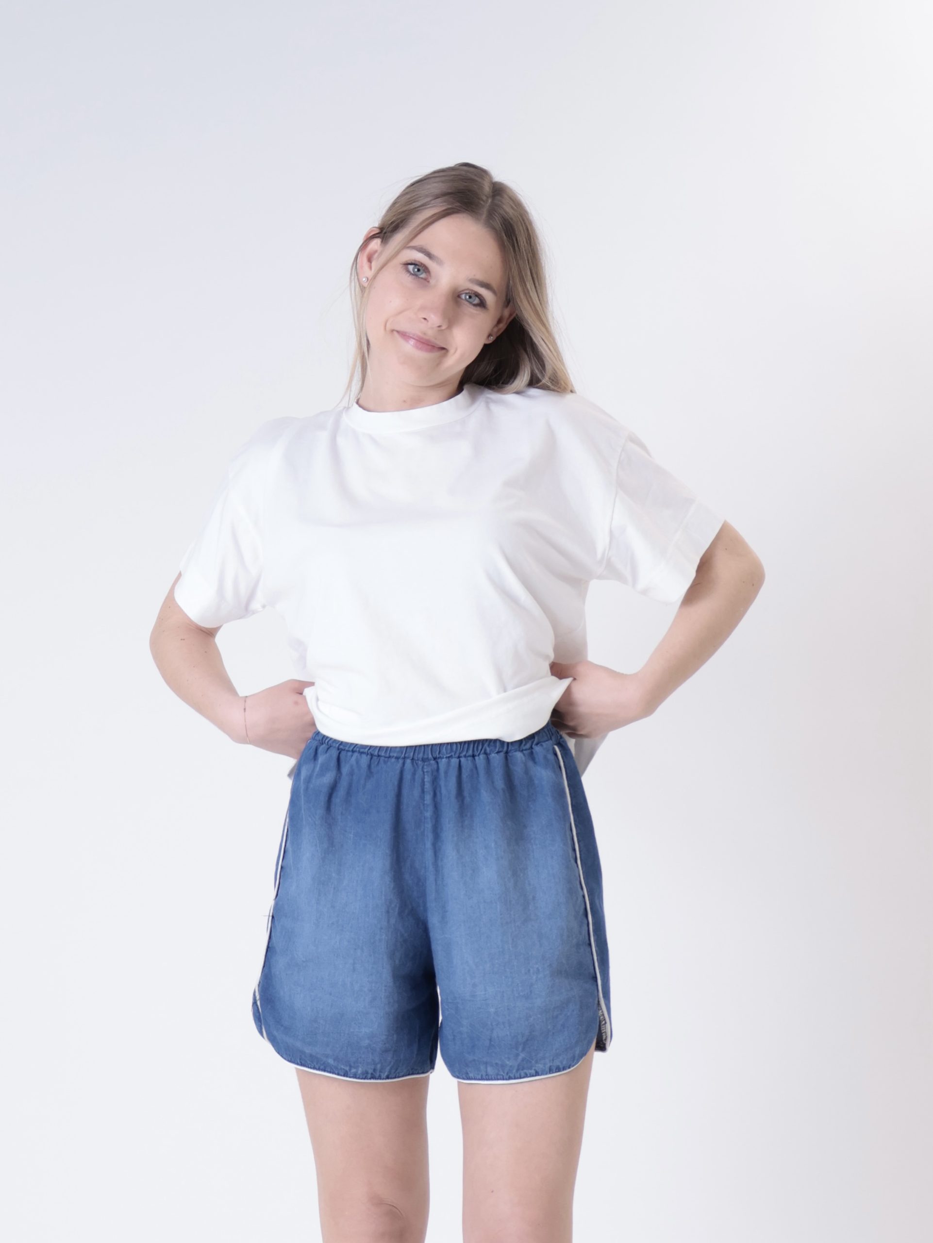 Shorts chambry blu