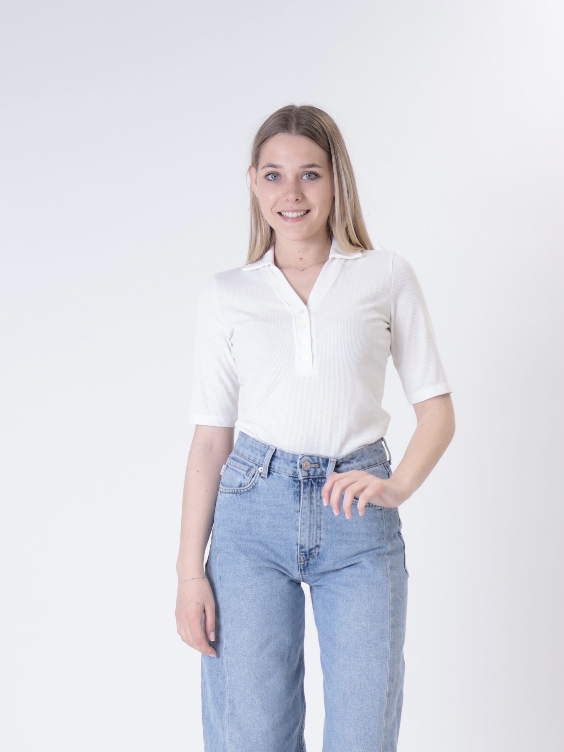 Polo serafino bianca