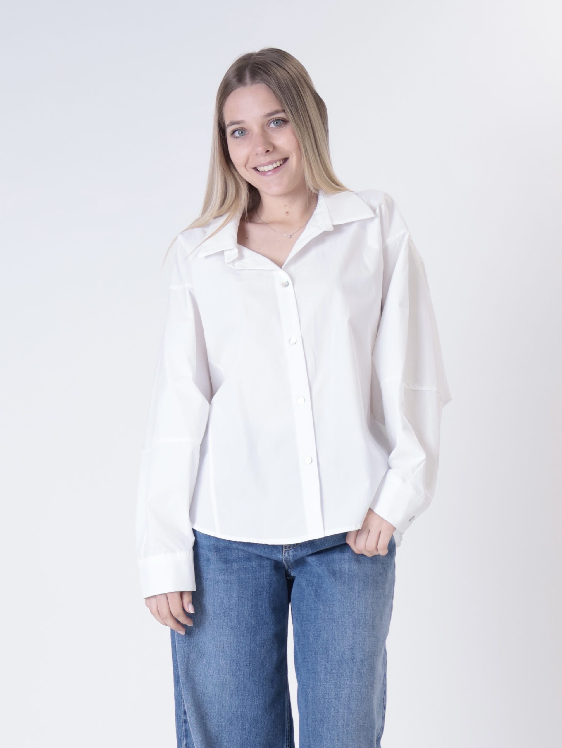 Camicia kimono bianca