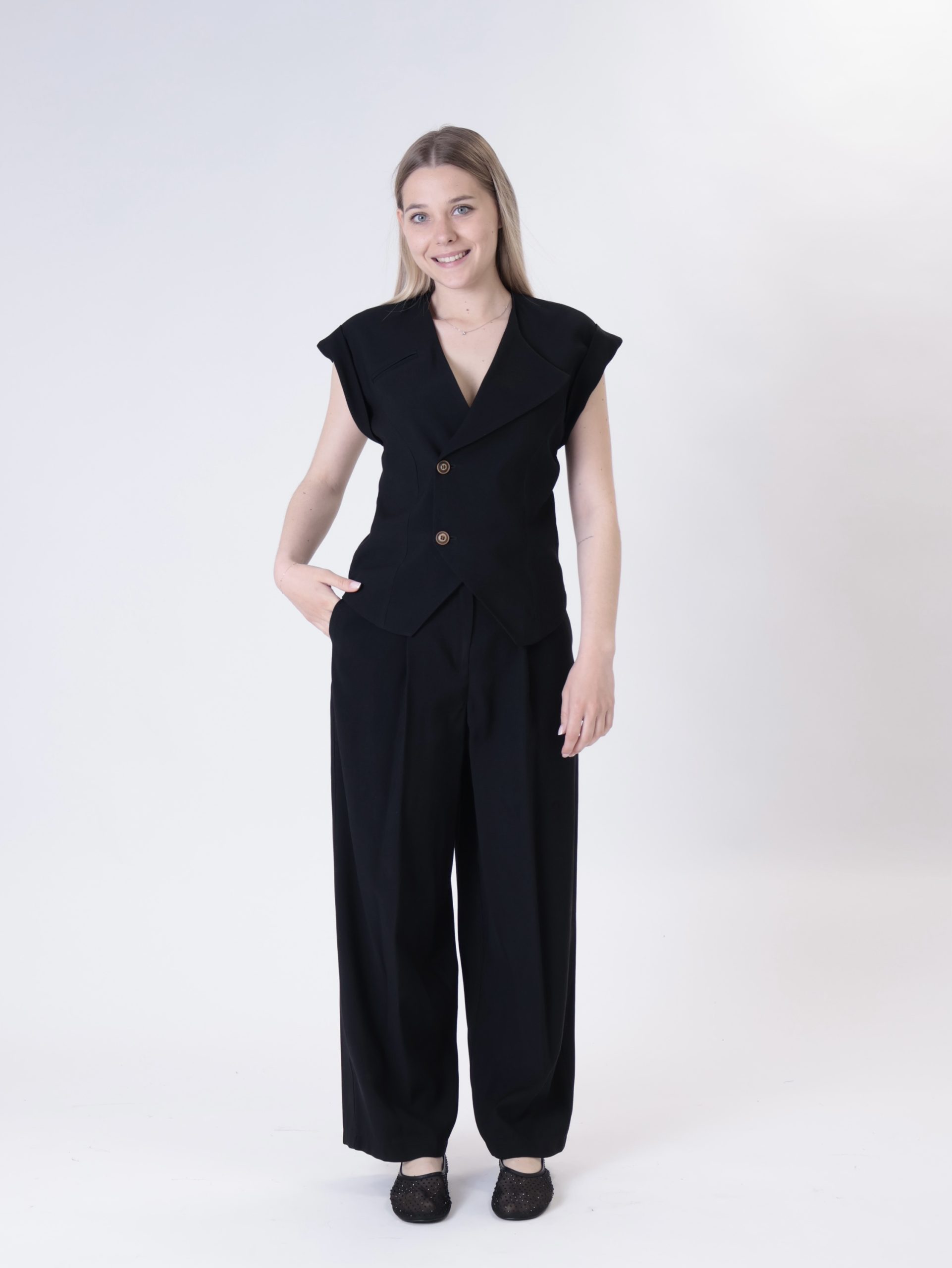 Gilet Lady viscosa nero