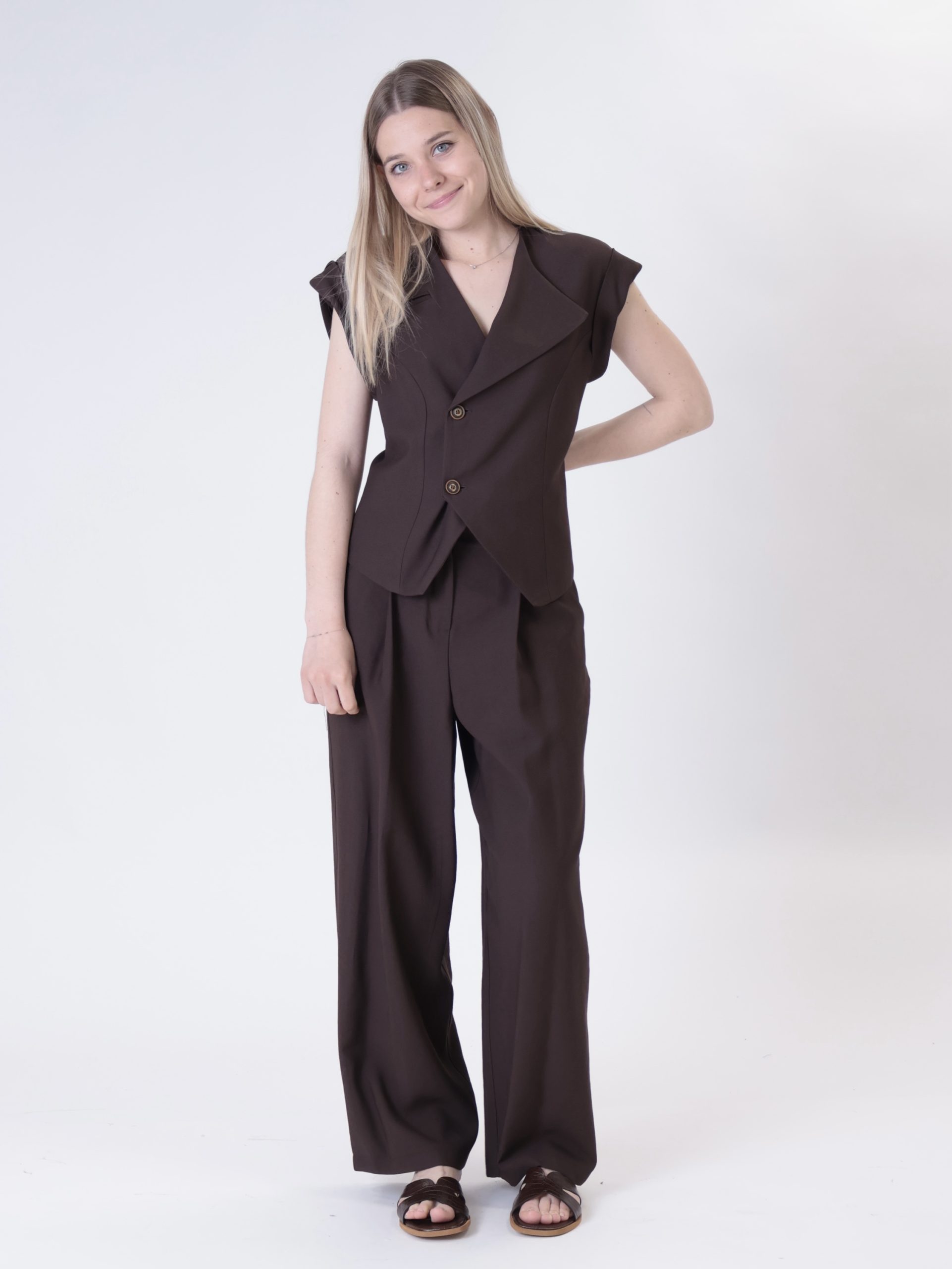 Gilet Lady viscosa moro