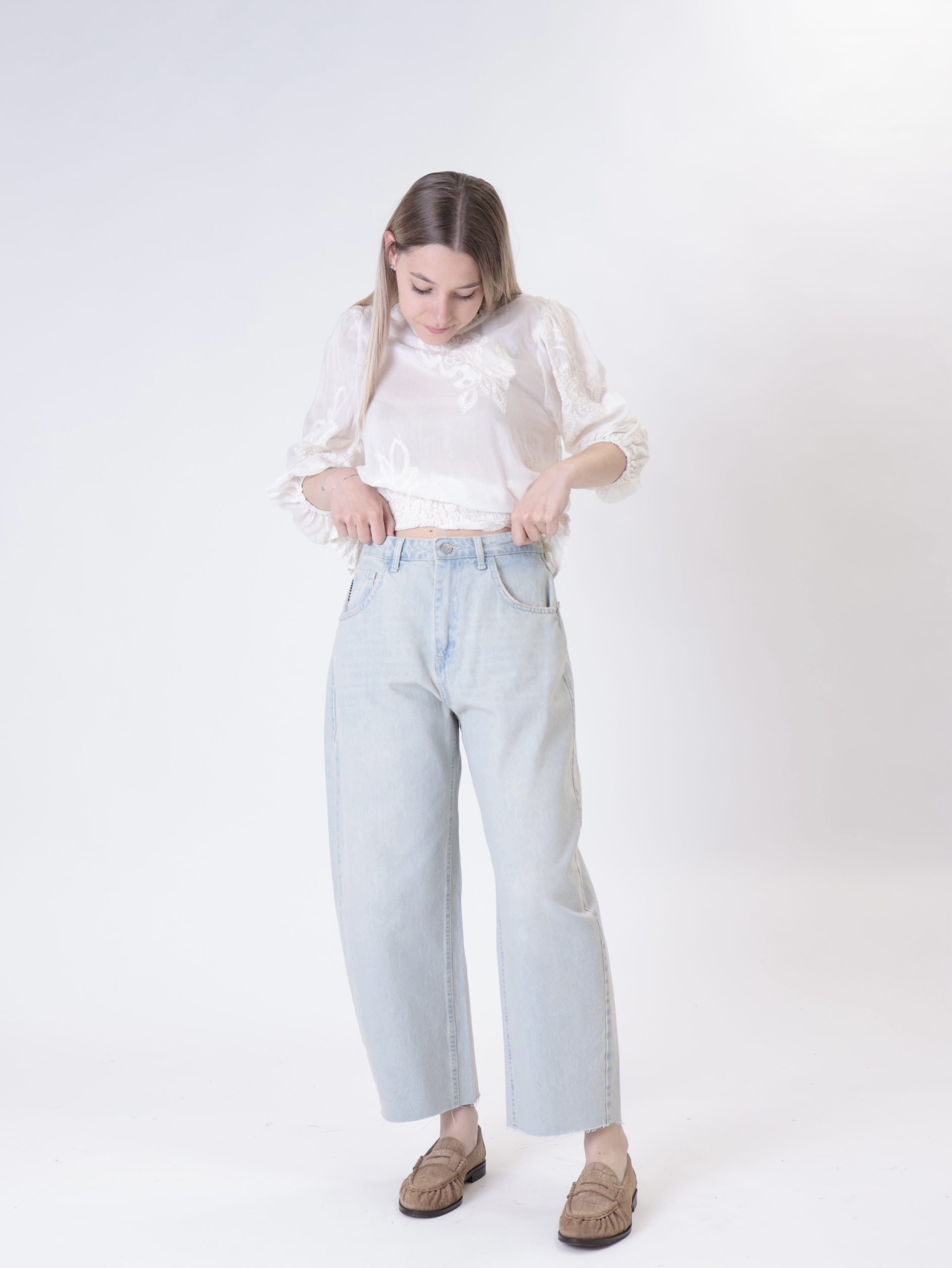 Jeans Aria Balloon denim chiaro