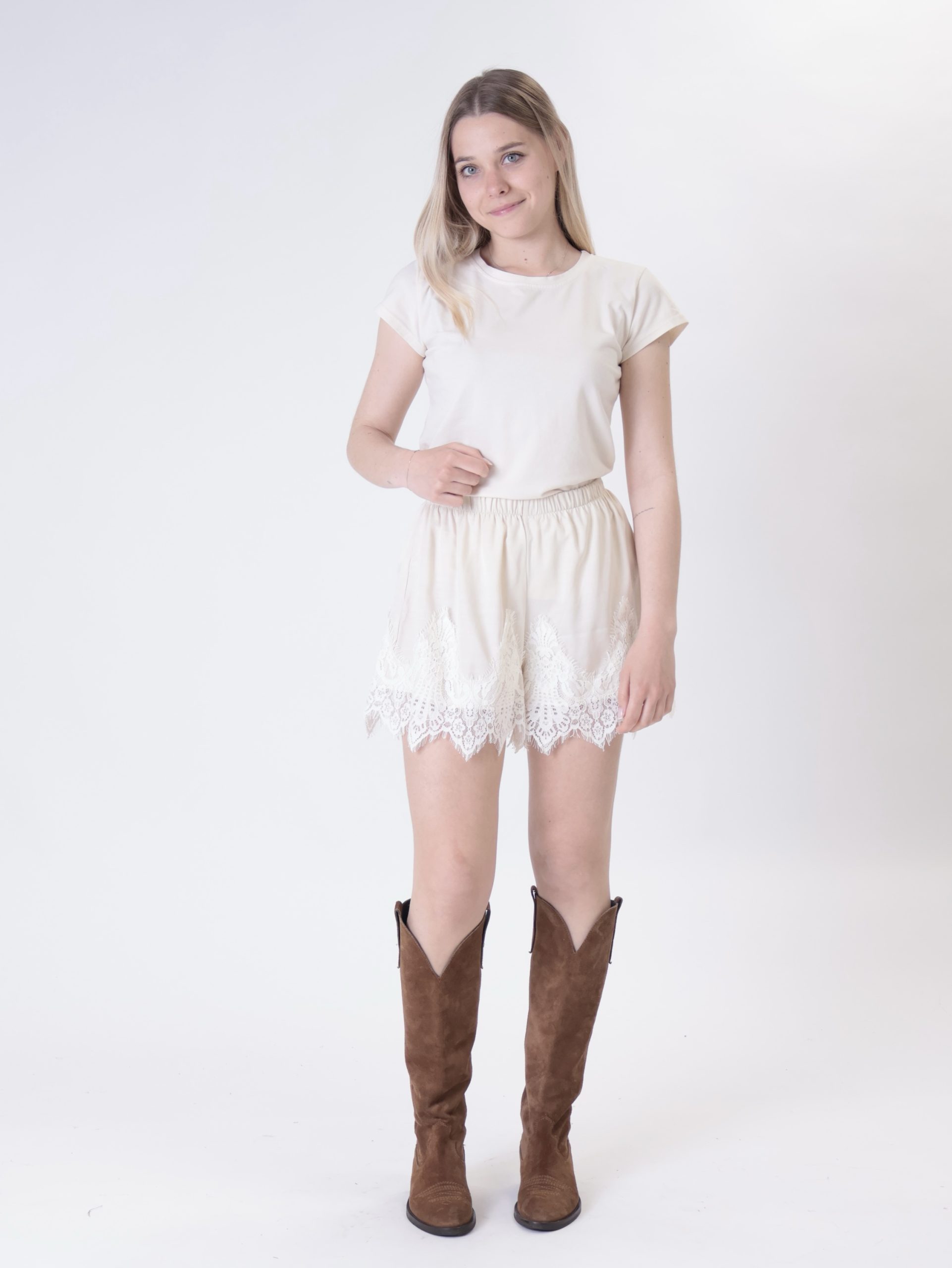 Shorts lingerie beige