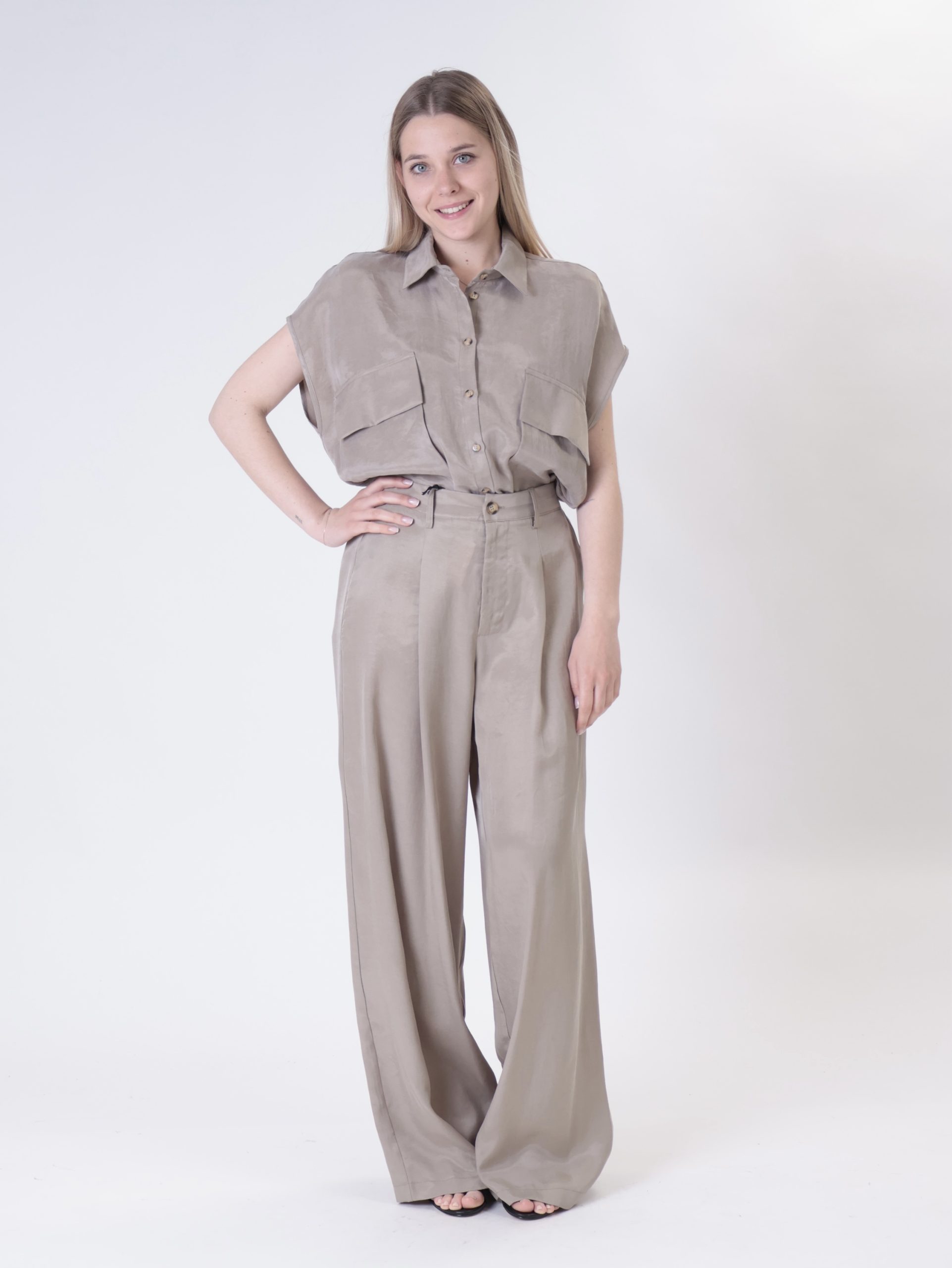 Gilet cupro deserto