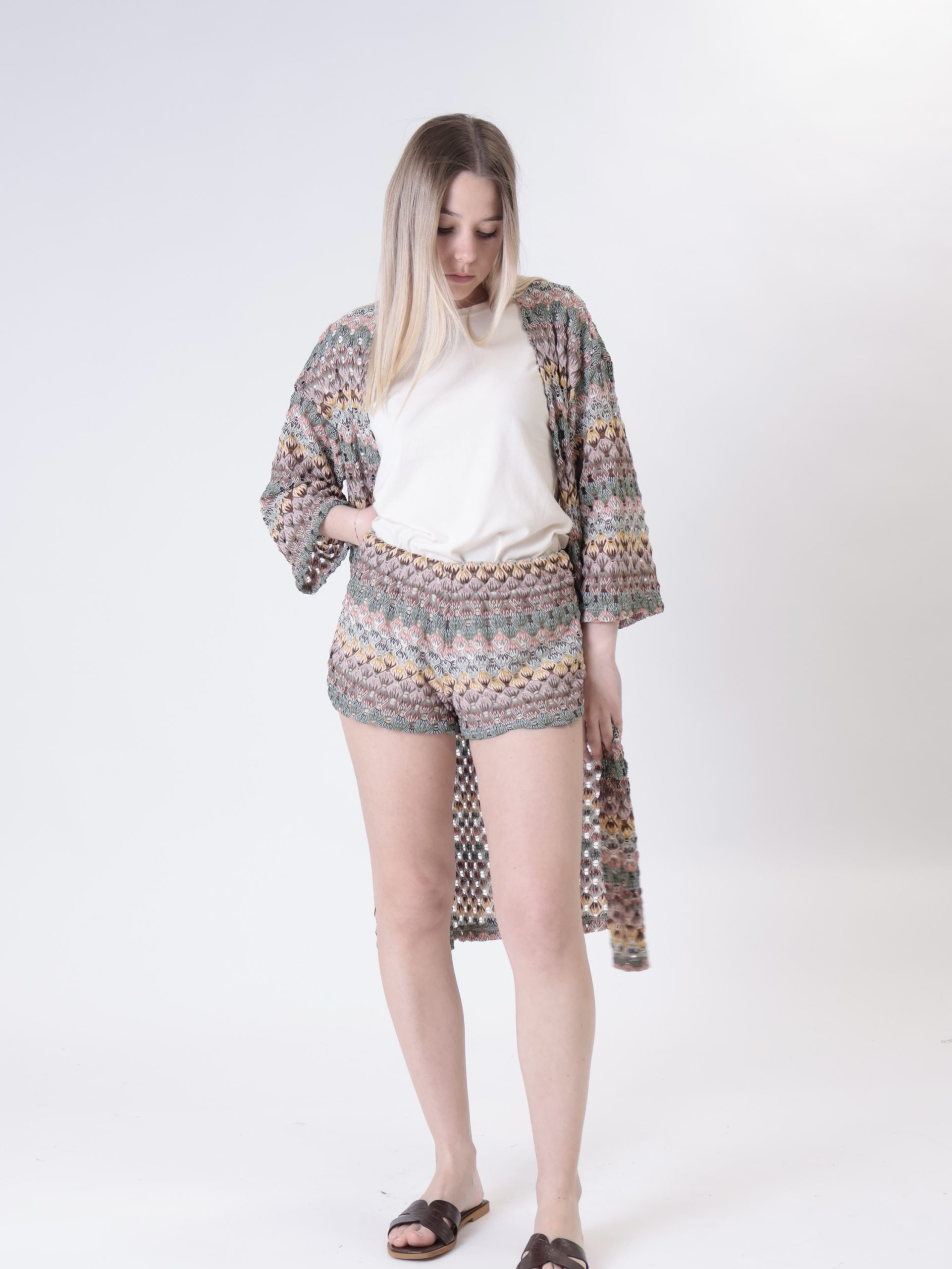 Shorts traforato multicolor misso