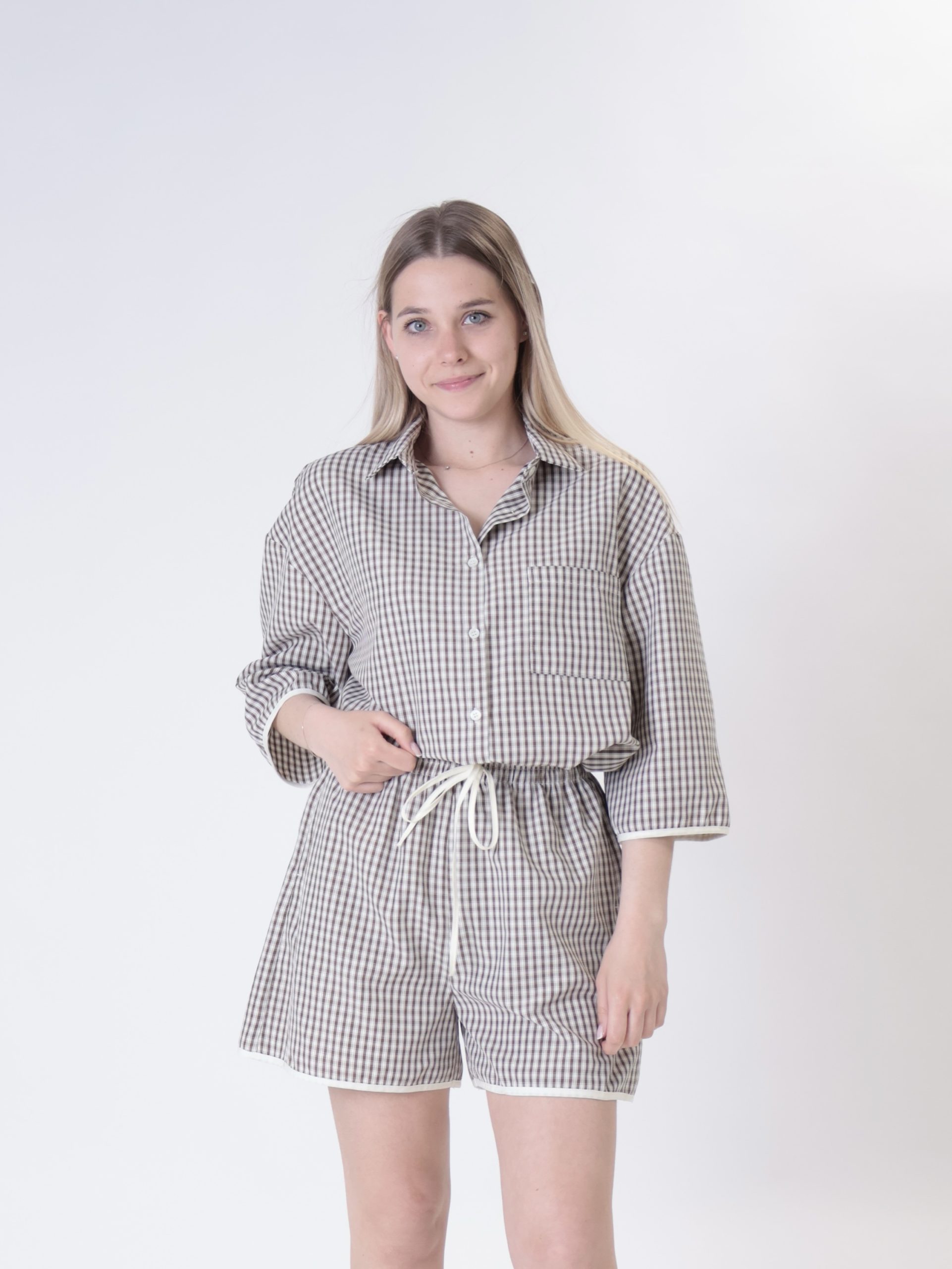 Shorts Ali quadro moro
