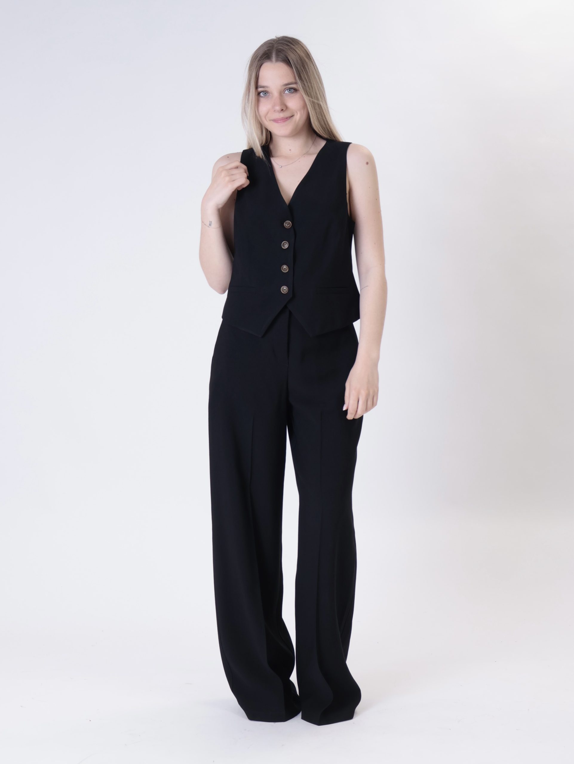 Completo gilet + pant nero