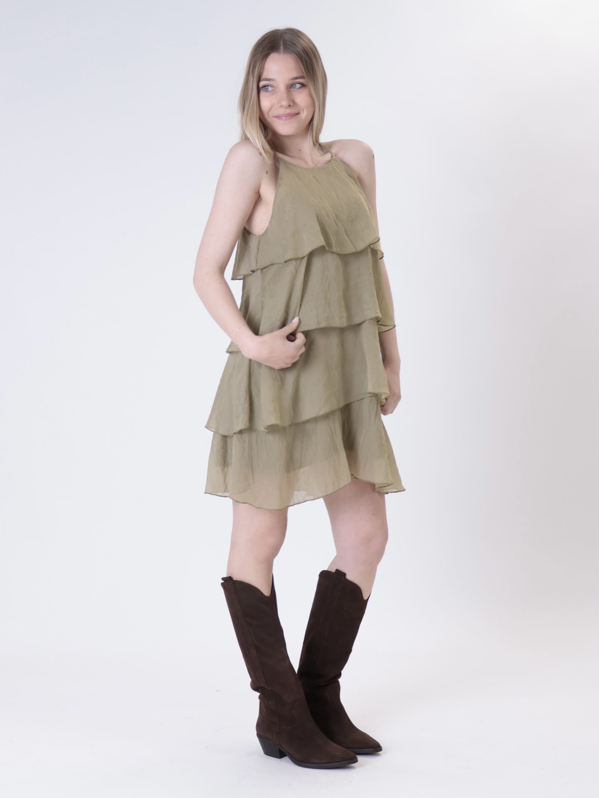 Abito corto balze militare