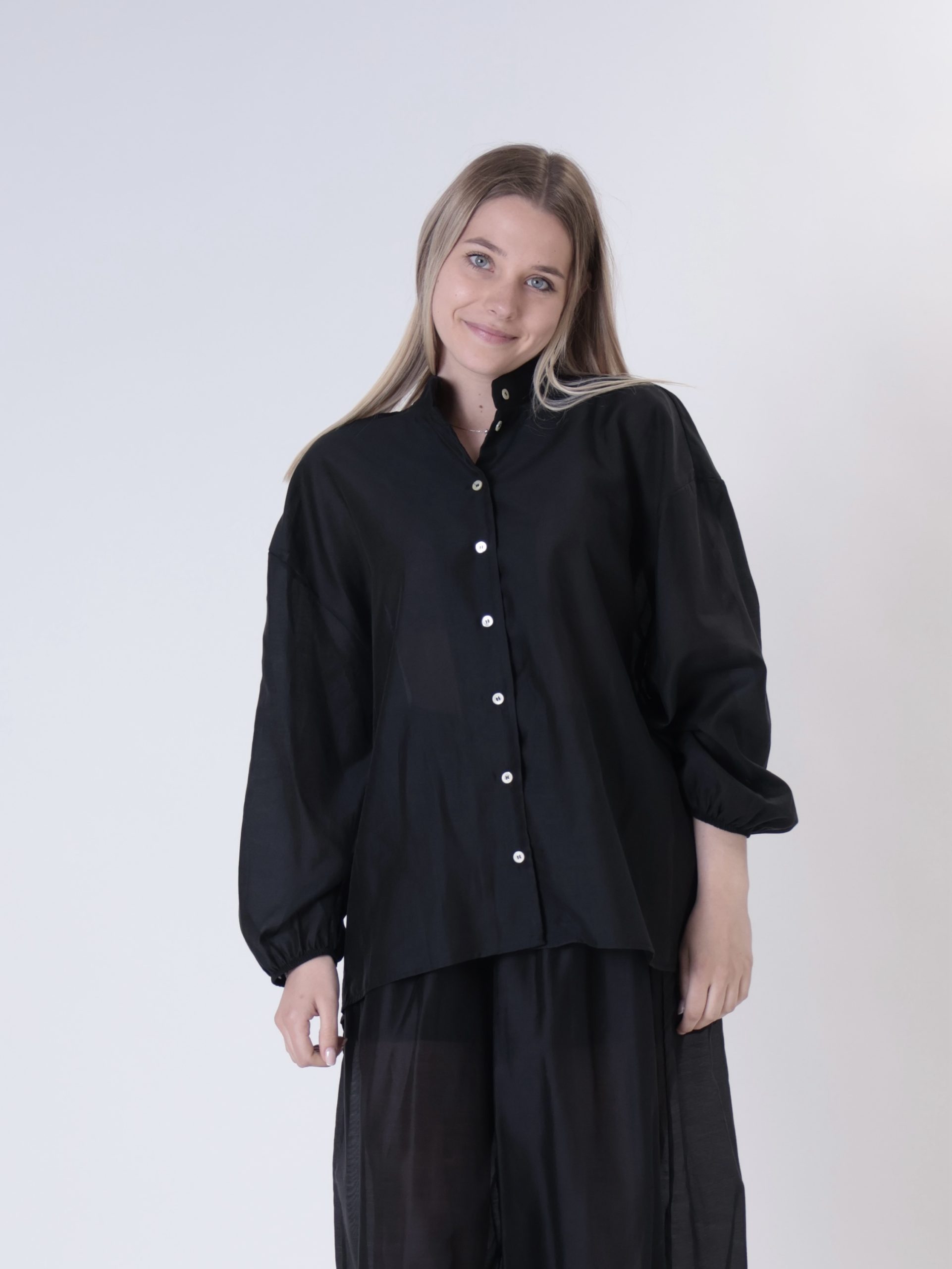 Camicia manica elastico firenze nero