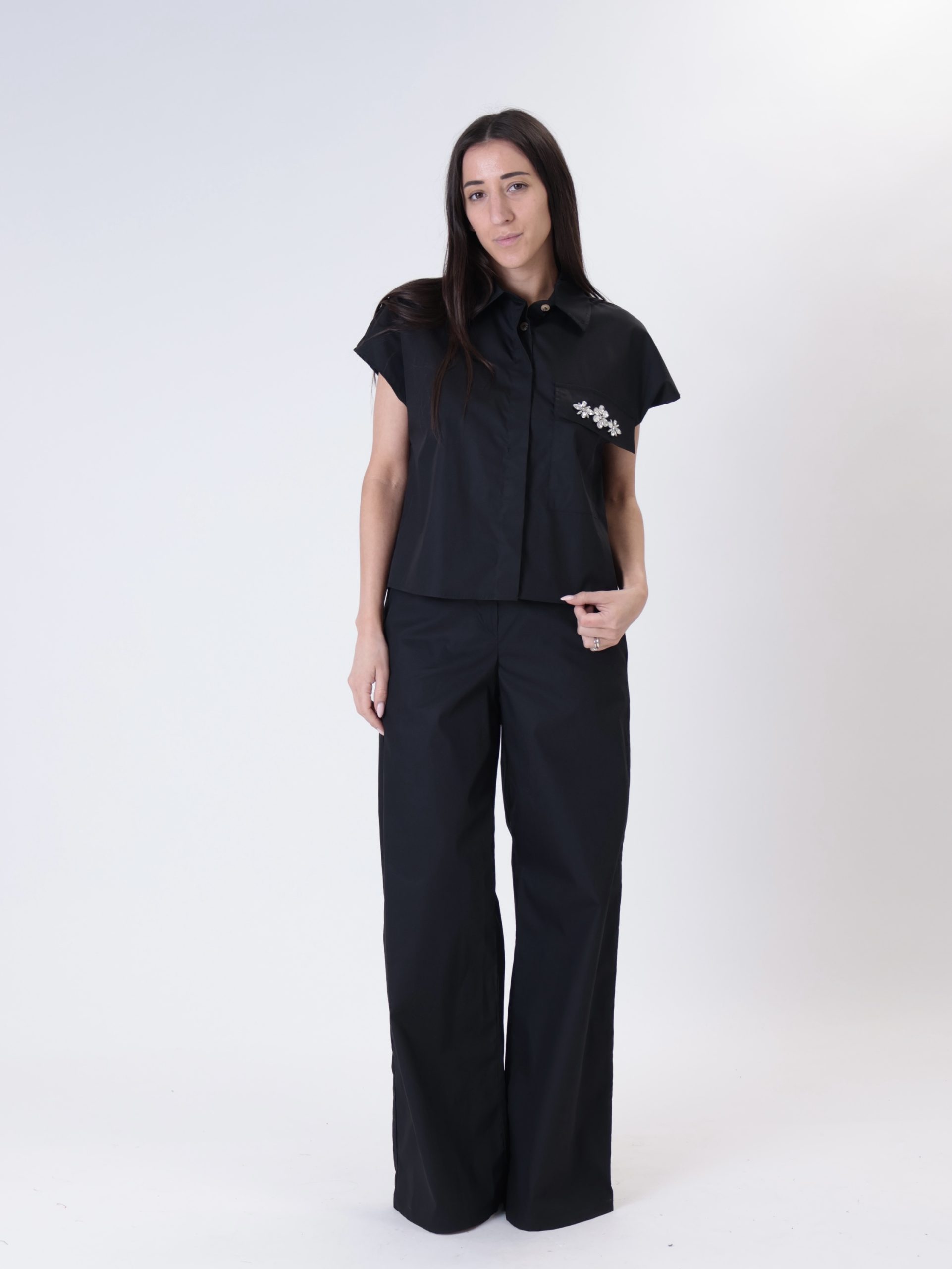Camicia nina nero