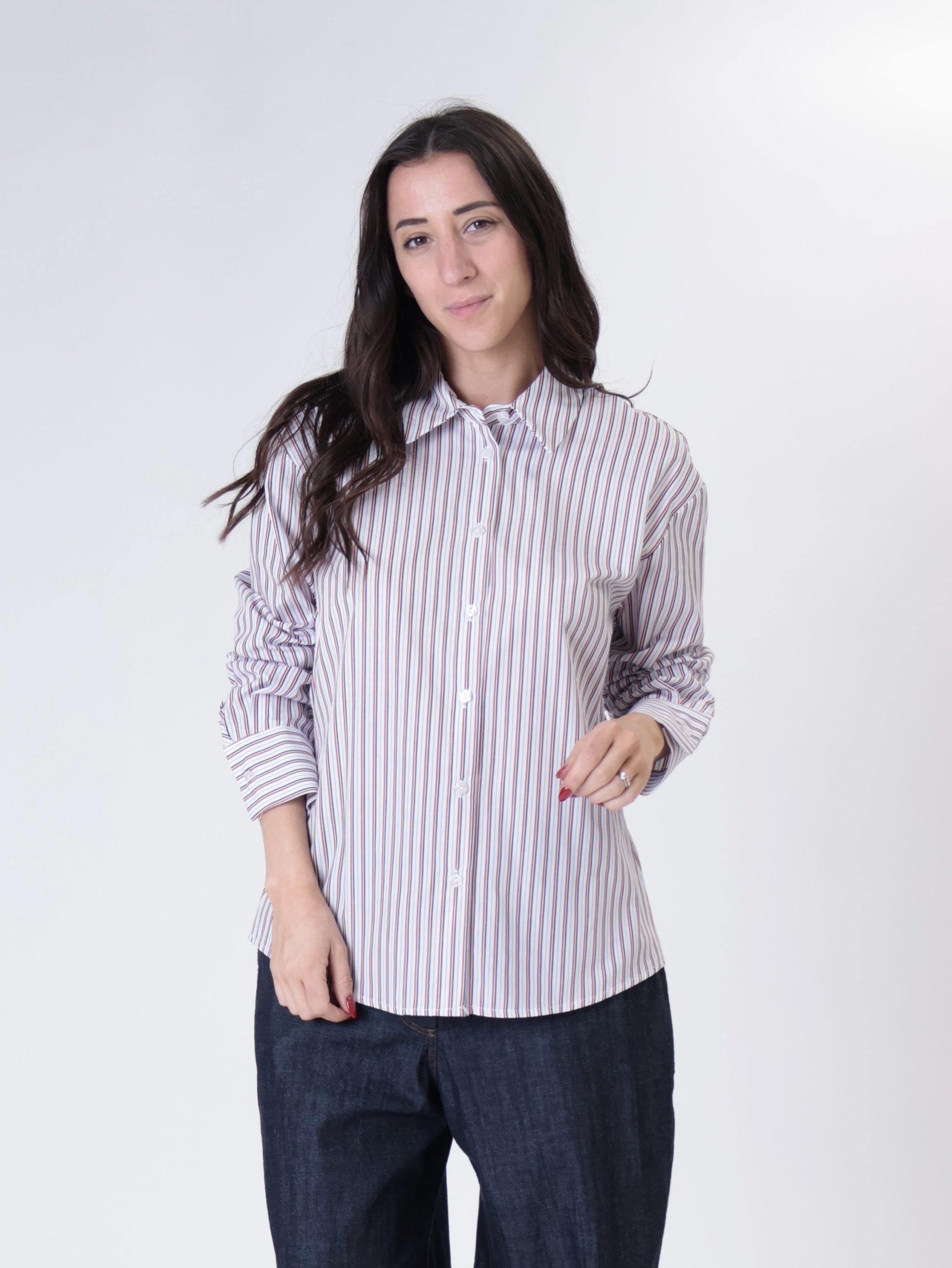 Camicia riga bianco/rosso