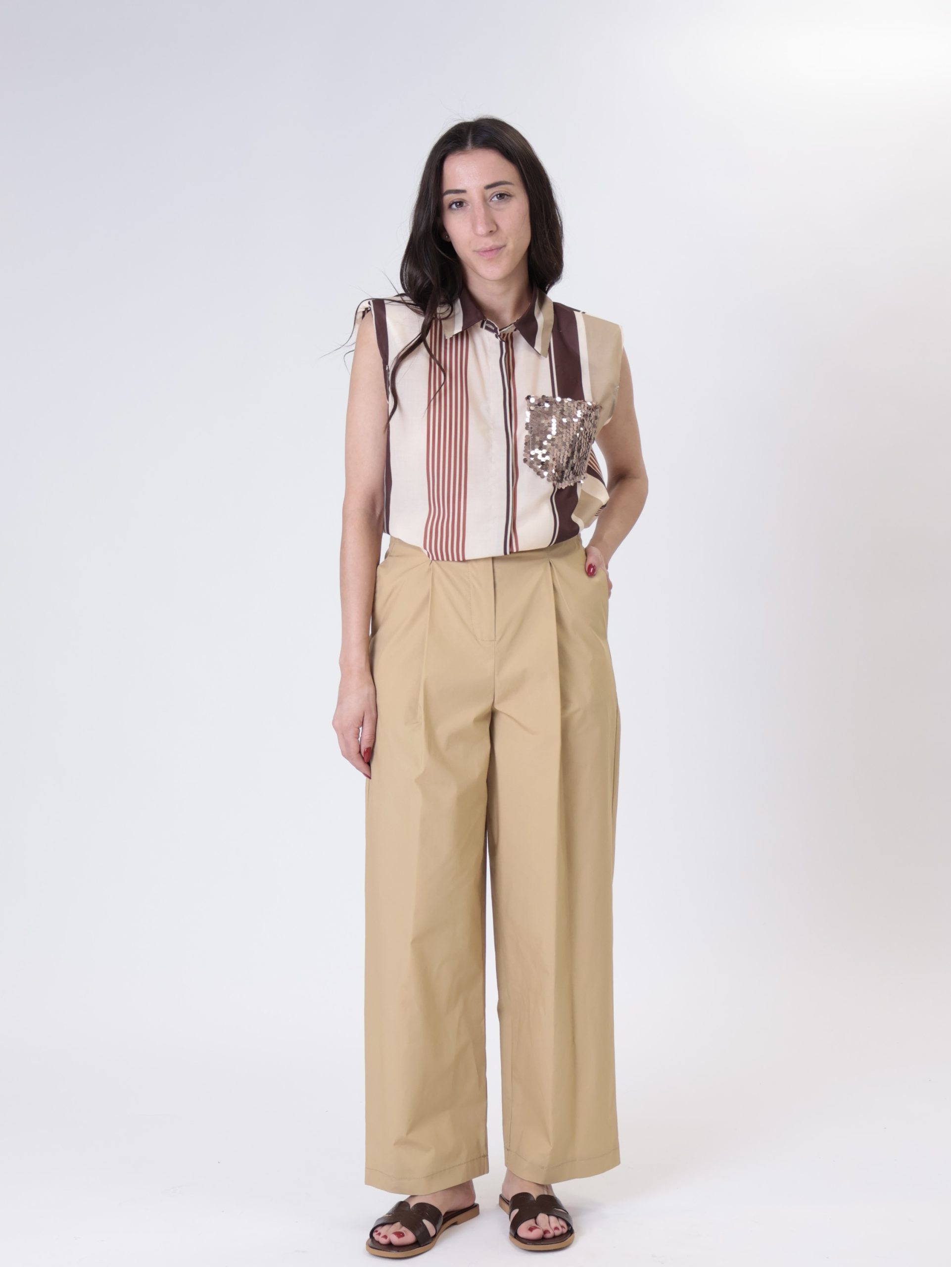 Pantalone lady leggero miele