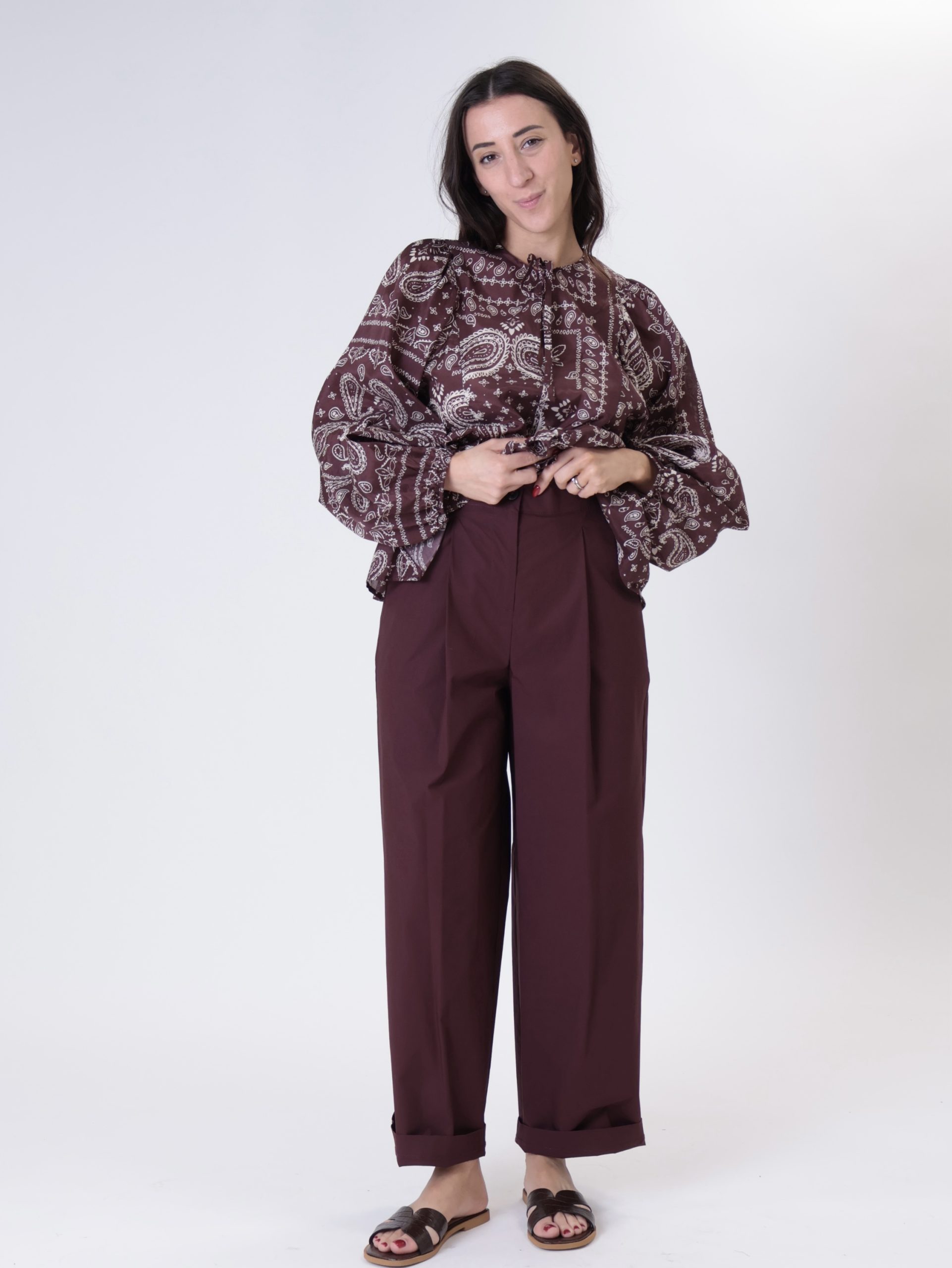 Pantalone lady leggero bordeaux