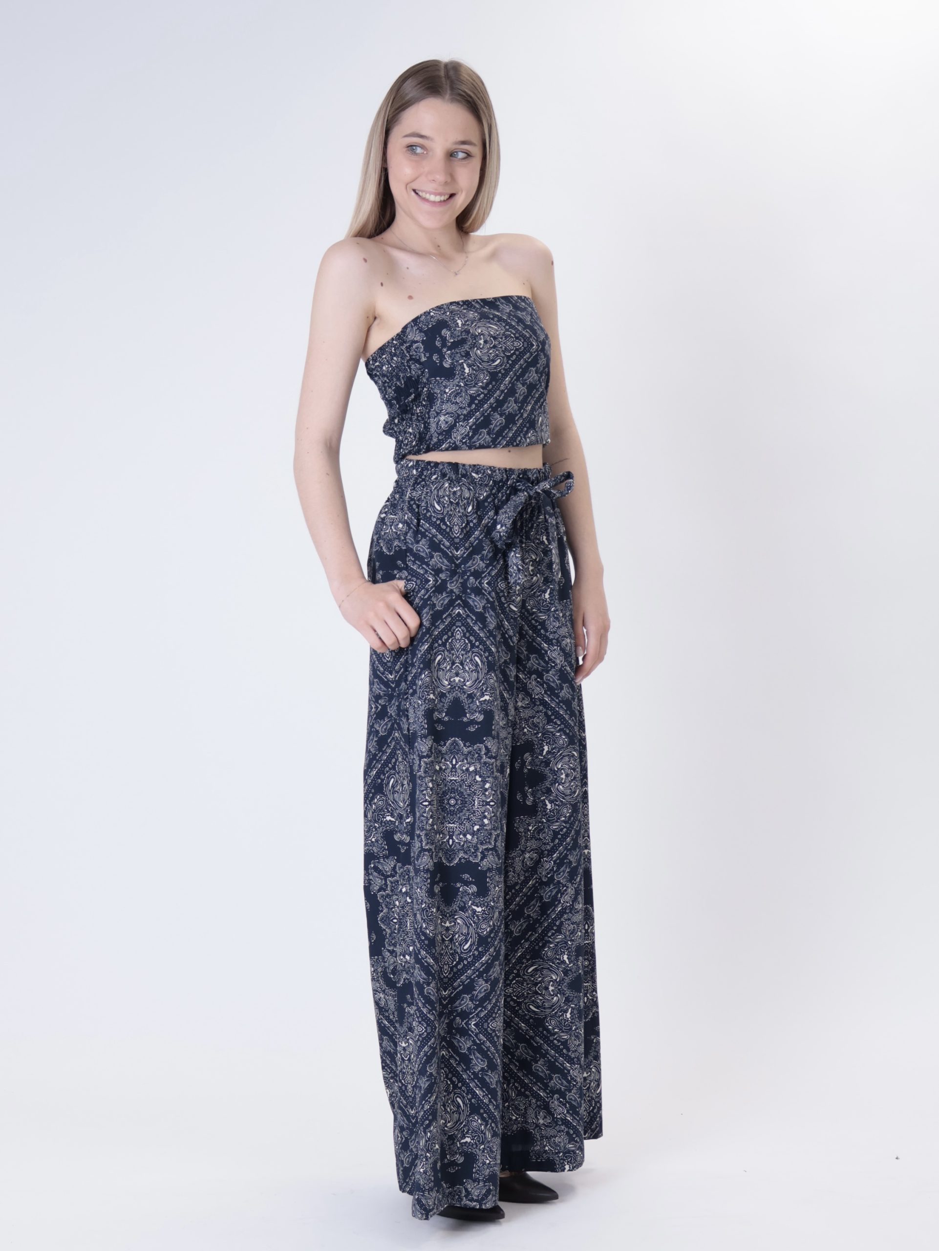Pantalone bandana blu