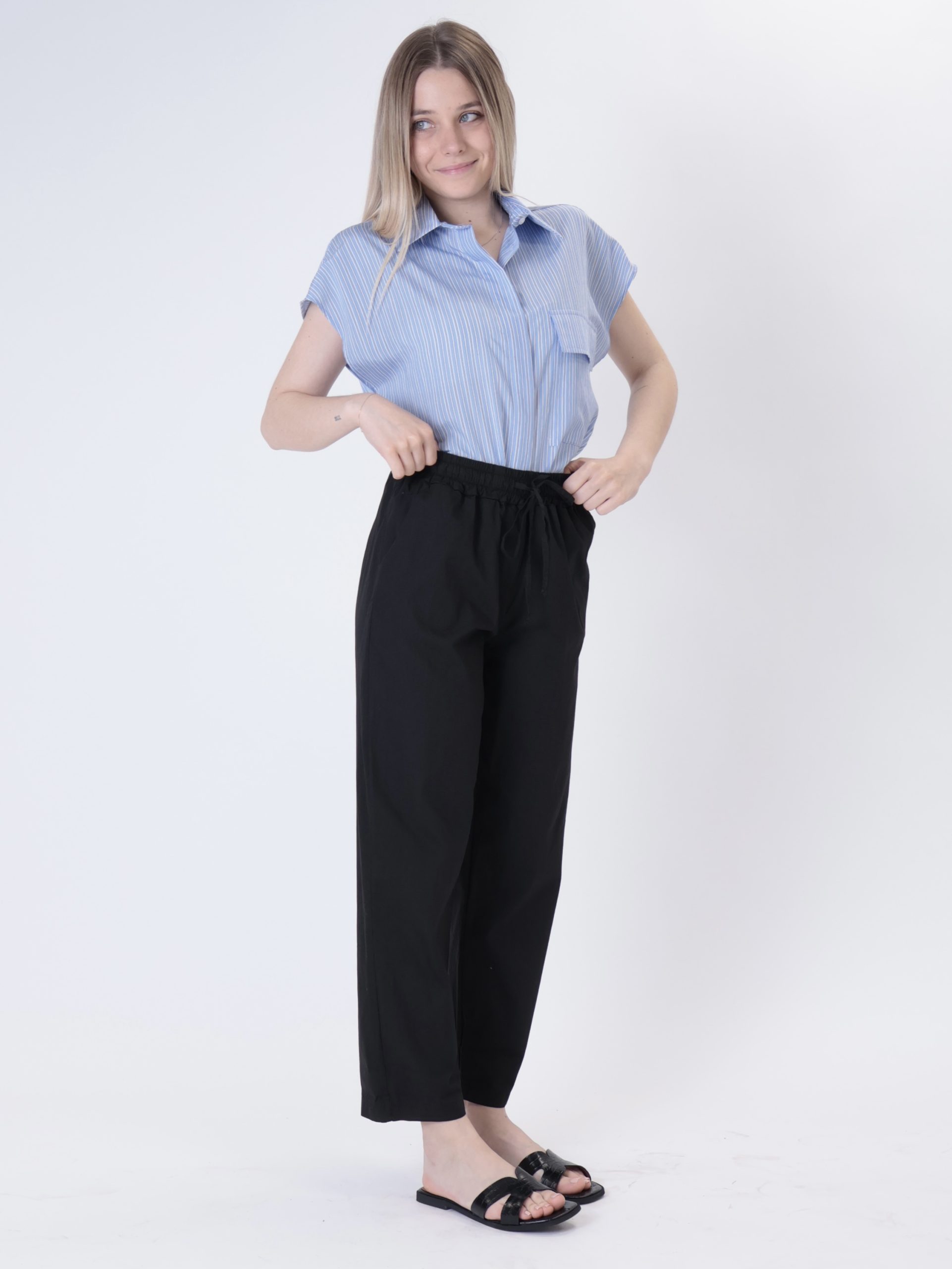 Pantalone cotone nero